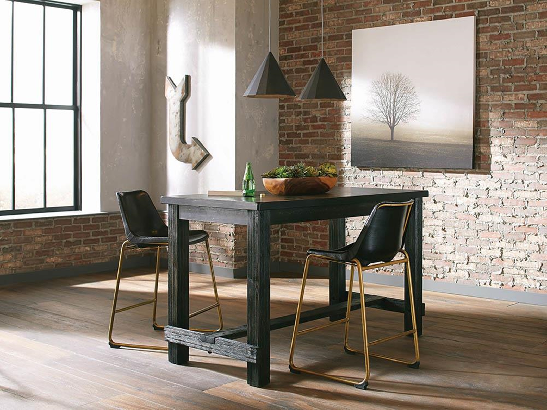 Bynum Rustic Black Counter Table