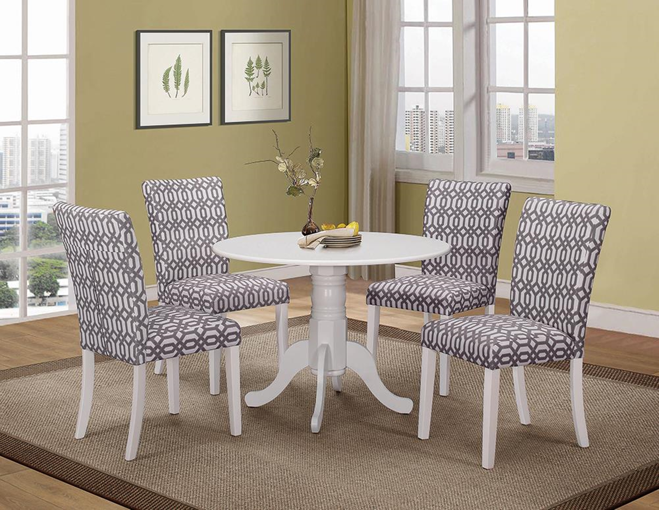 Dorsett Country Casual White 5-Pc. Dining Set