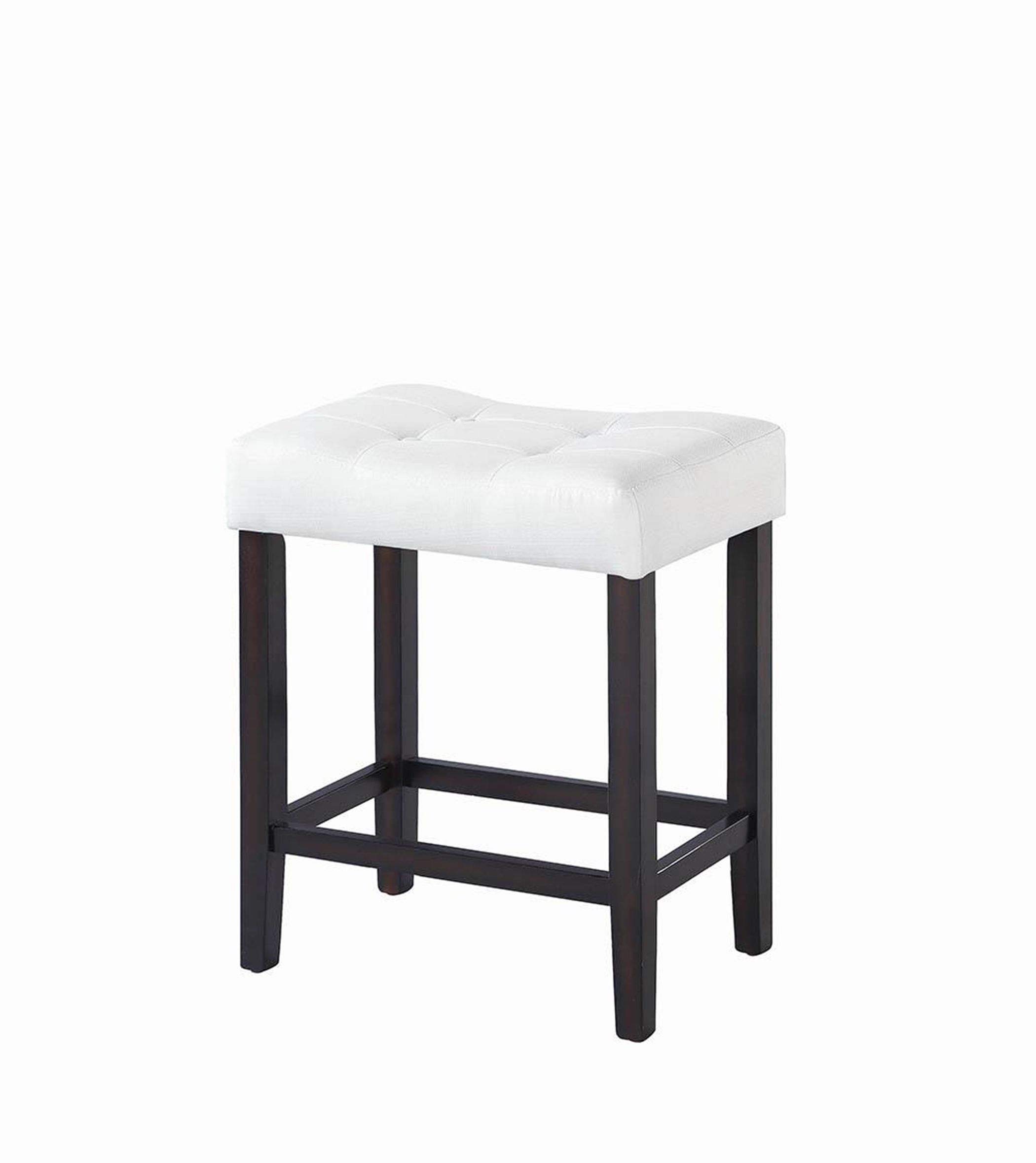 Casual White Upholstered Counter-Height Stool