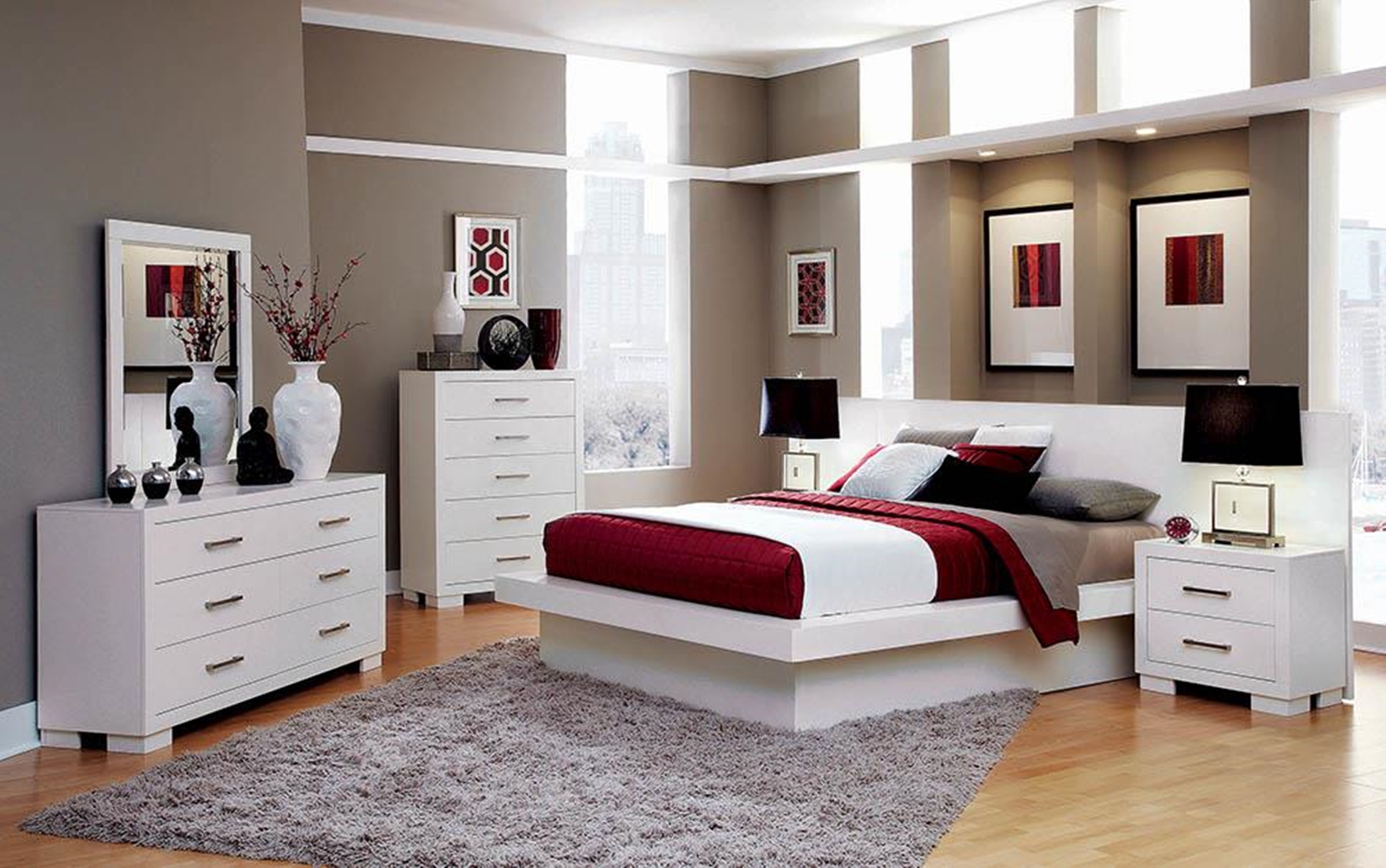 Jessica White Queen Bed