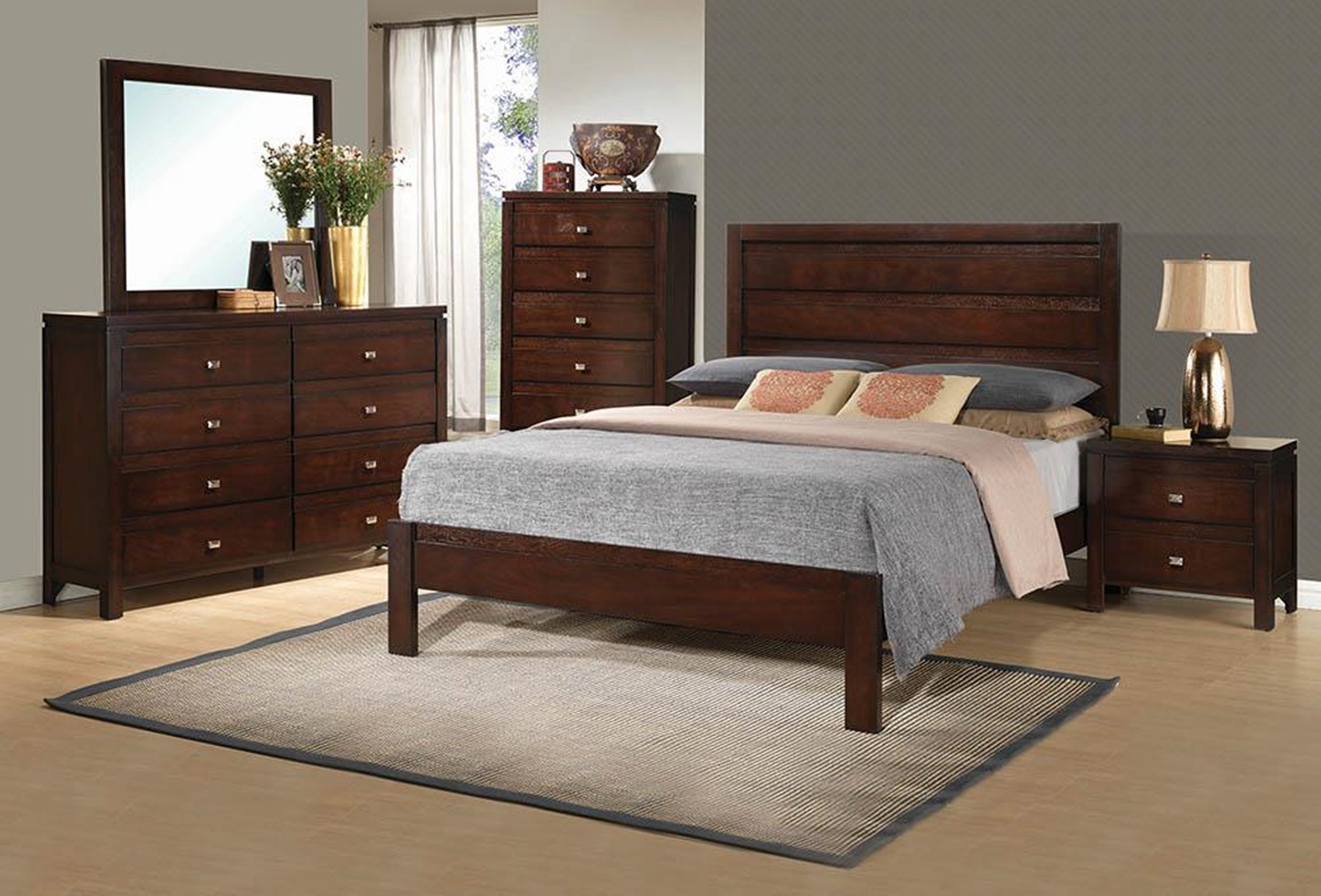 Cameron Transitional Rich Brown Queen Bed
