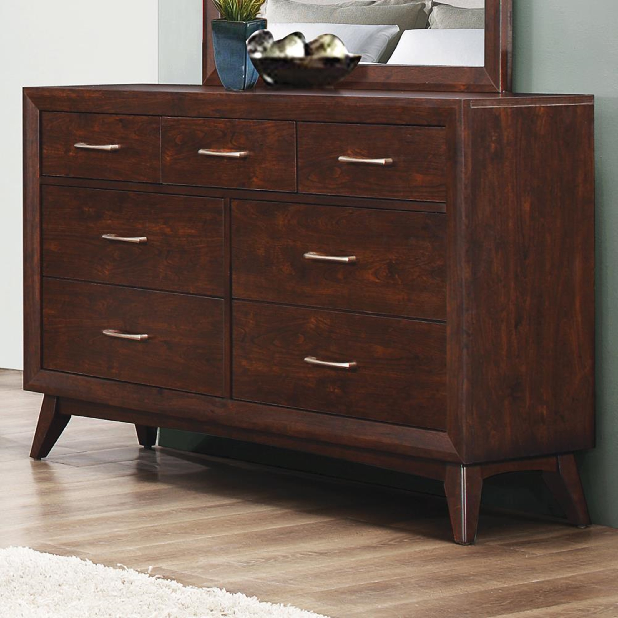 Carrington Mid-Century Seven-Drawer Dresser