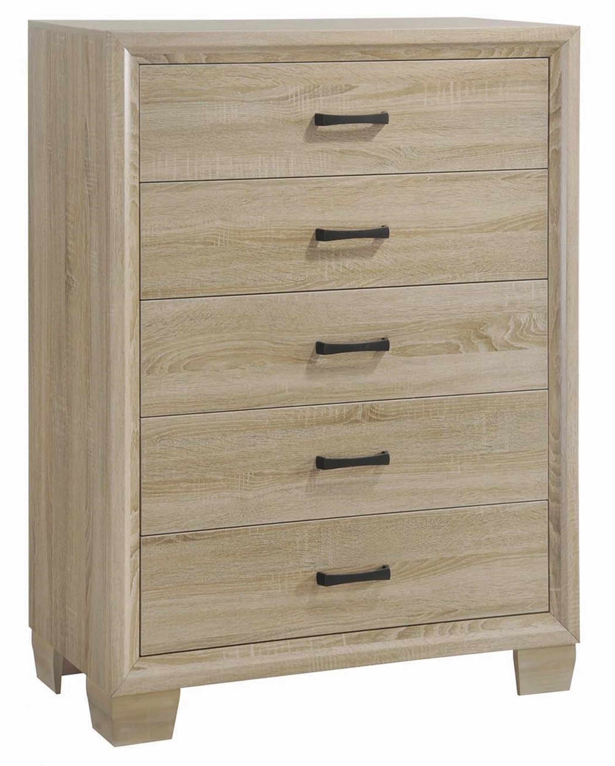 Vernon White-Washed Five-Drawer Chest