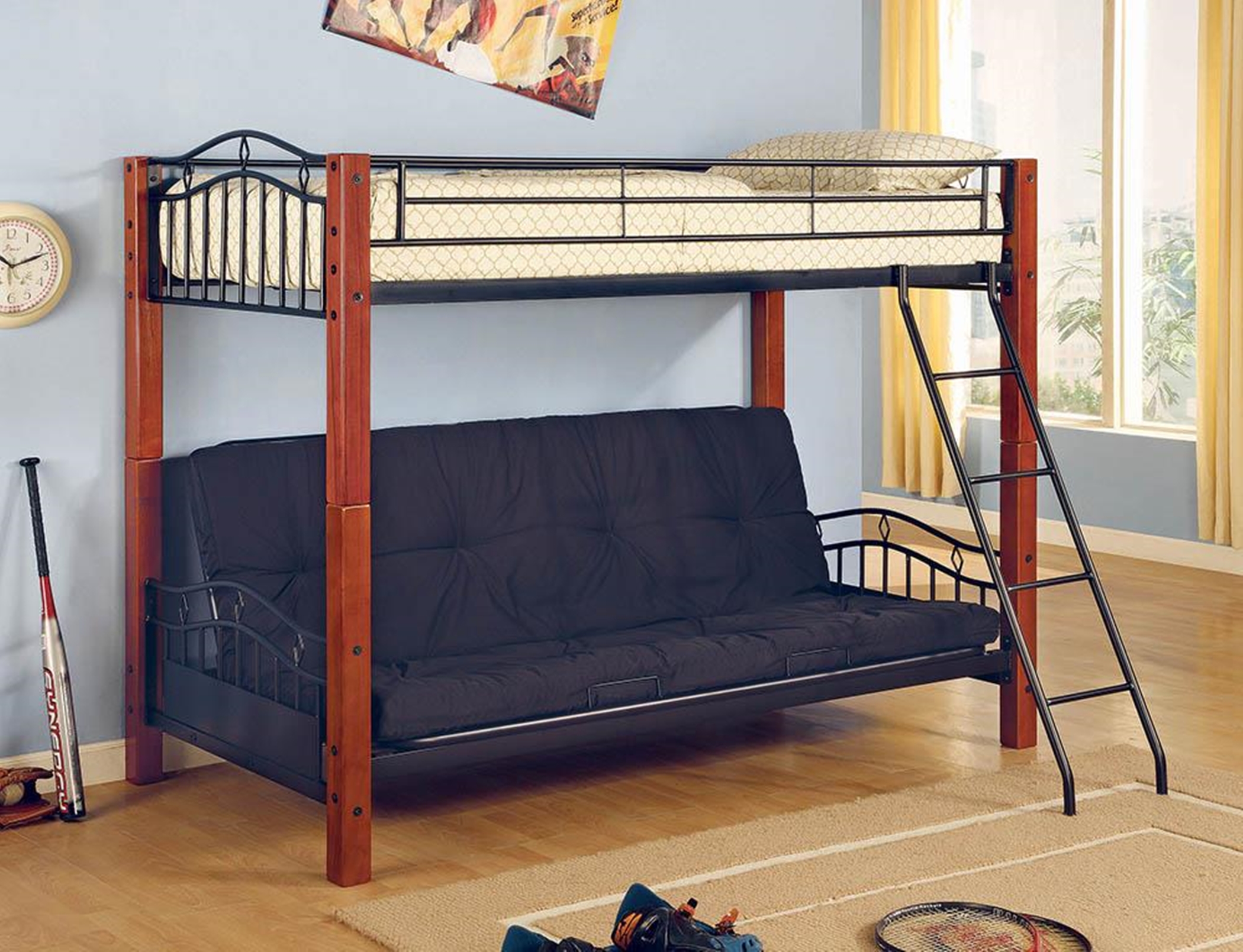 Collins Collection Cinnamon and Black Bunk Bed