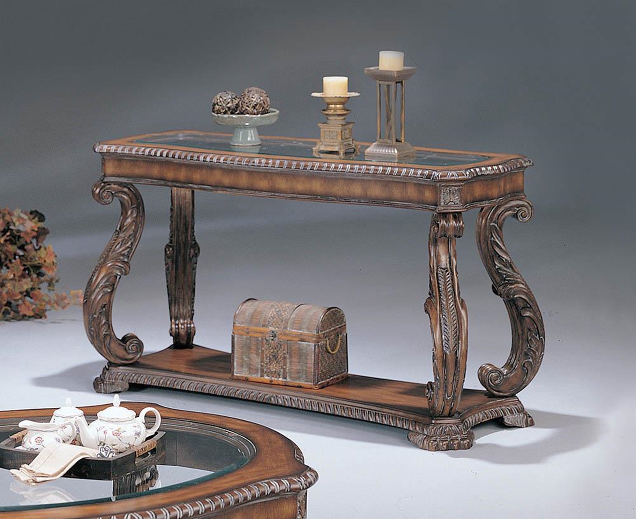 Garroway Traditional Occasional Sofa Table - Click Image to Close