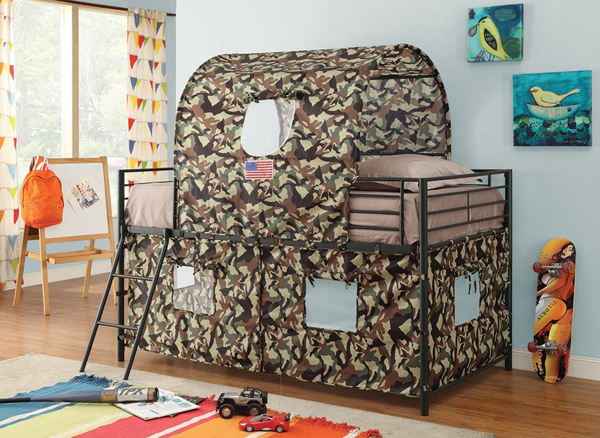 Camouflage Tent Bunk Bed