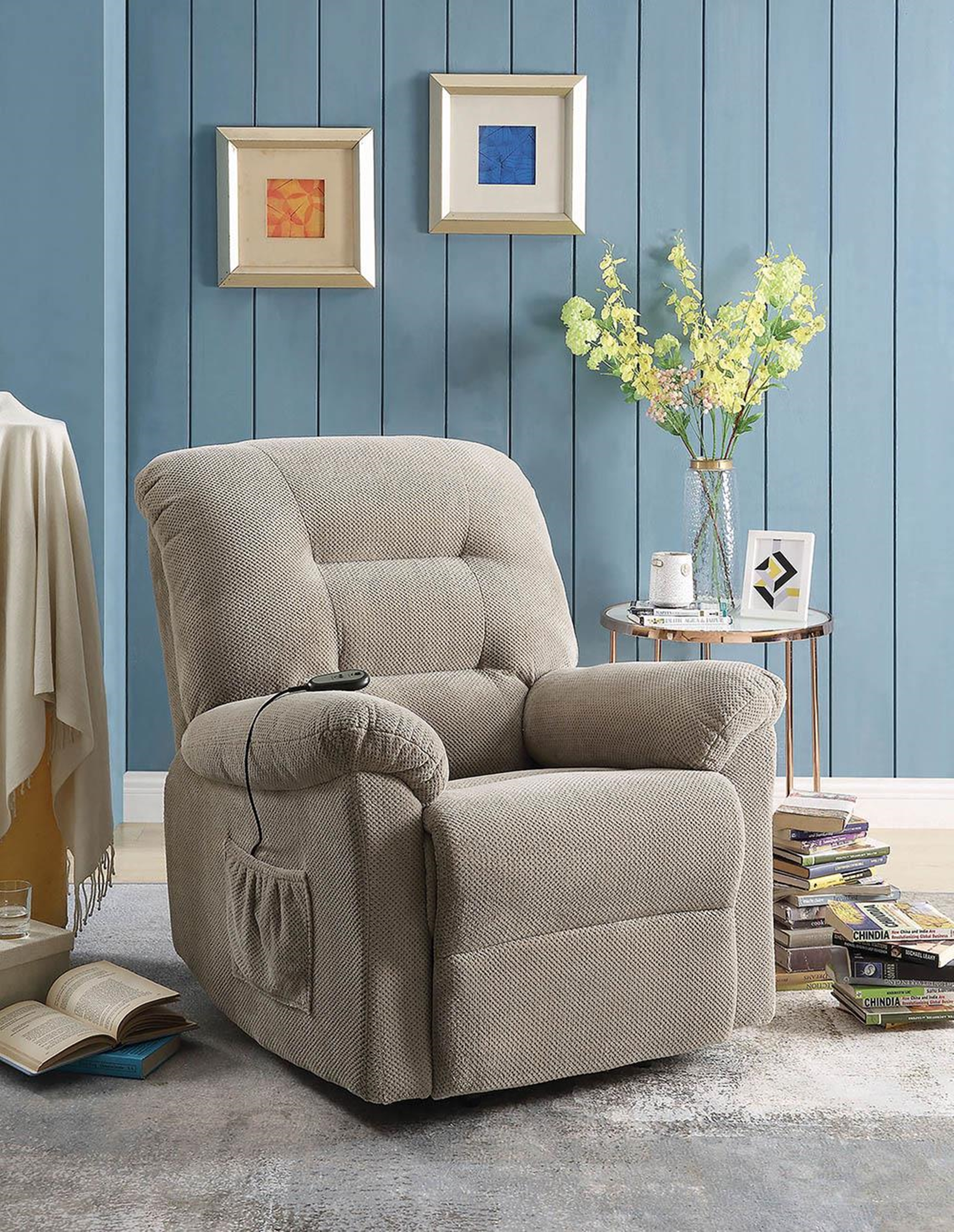 Taupe Power Lift Recliner