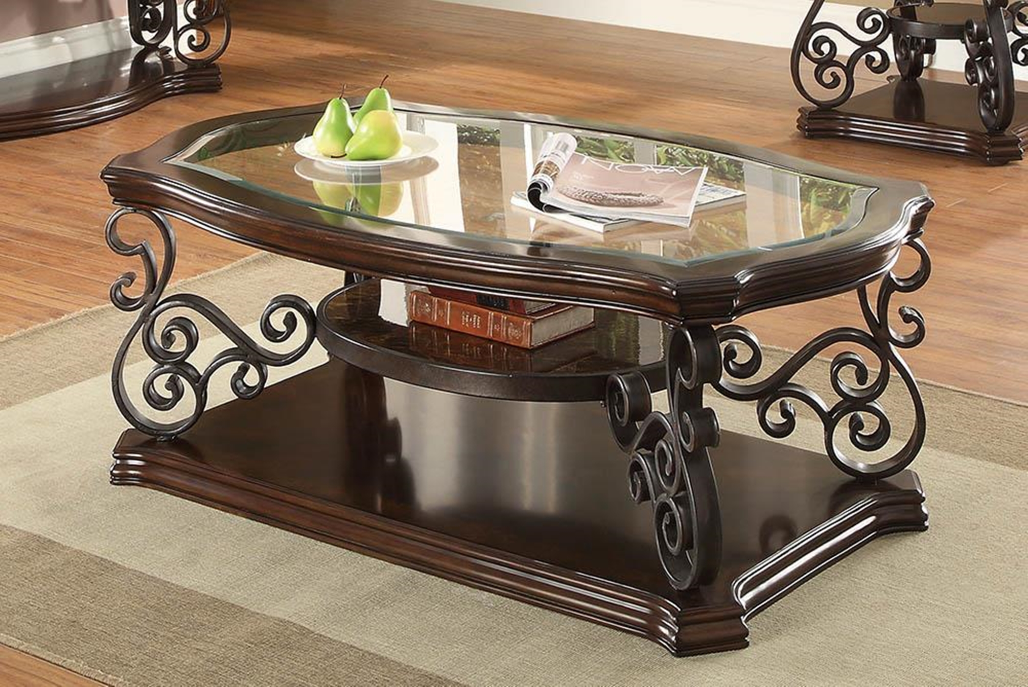 Occasional Traditional Dark Brown Coffee Table