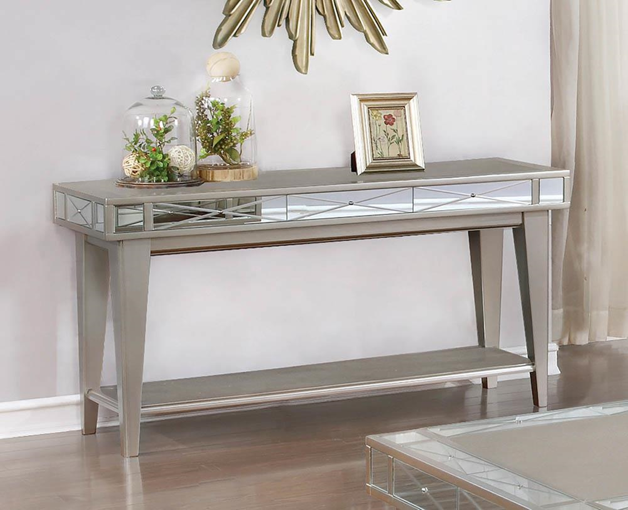 Bling Mirrored Sofa Table