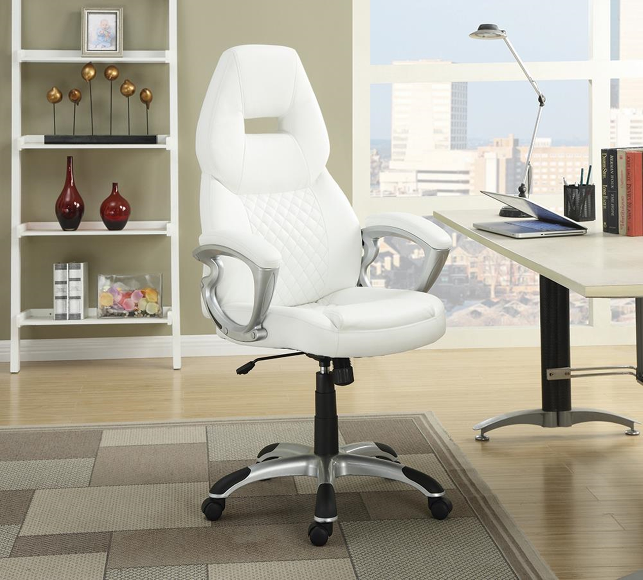 Contemporary White Office Chair