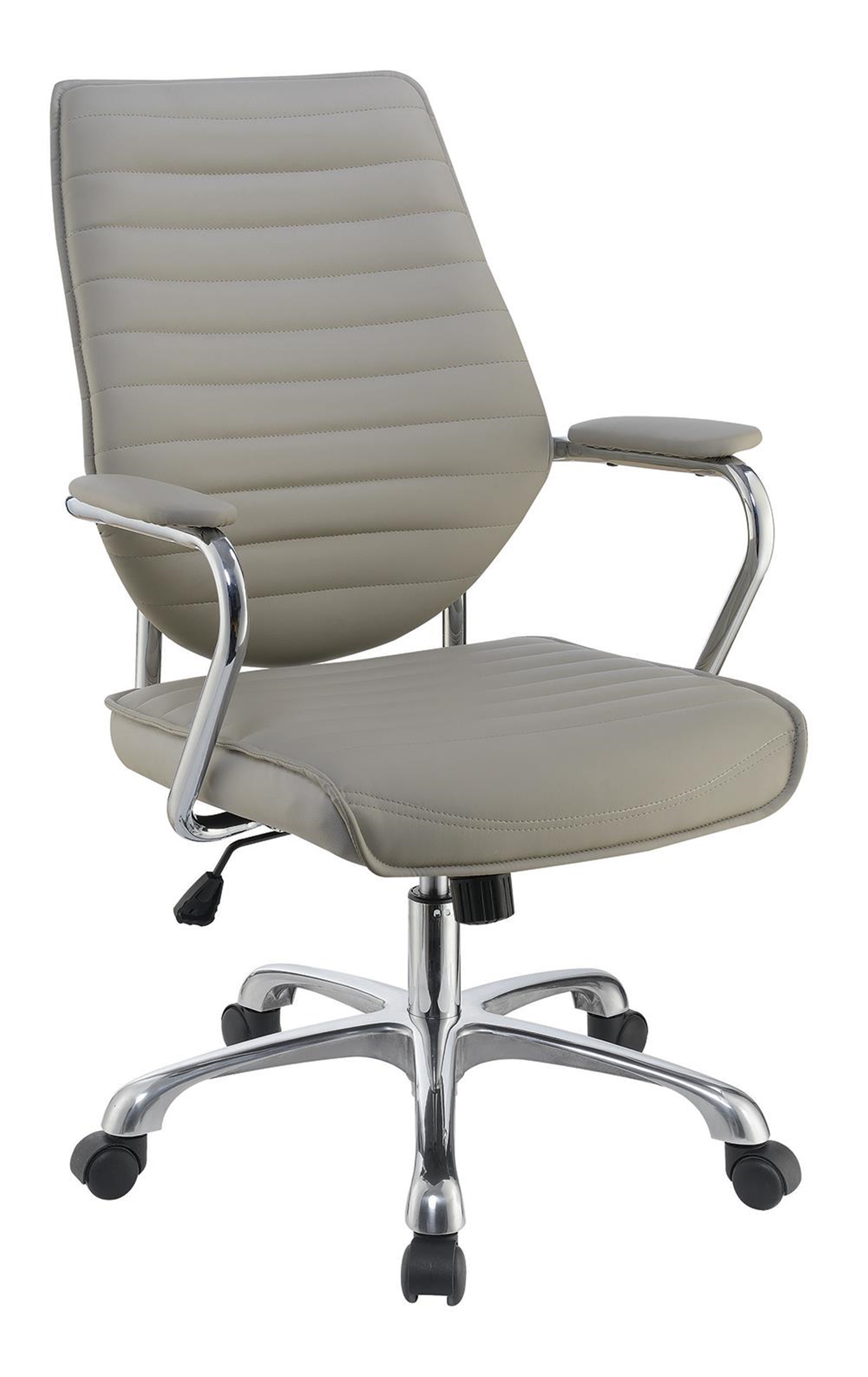 Contemporary Taupe High-Back Office Chair