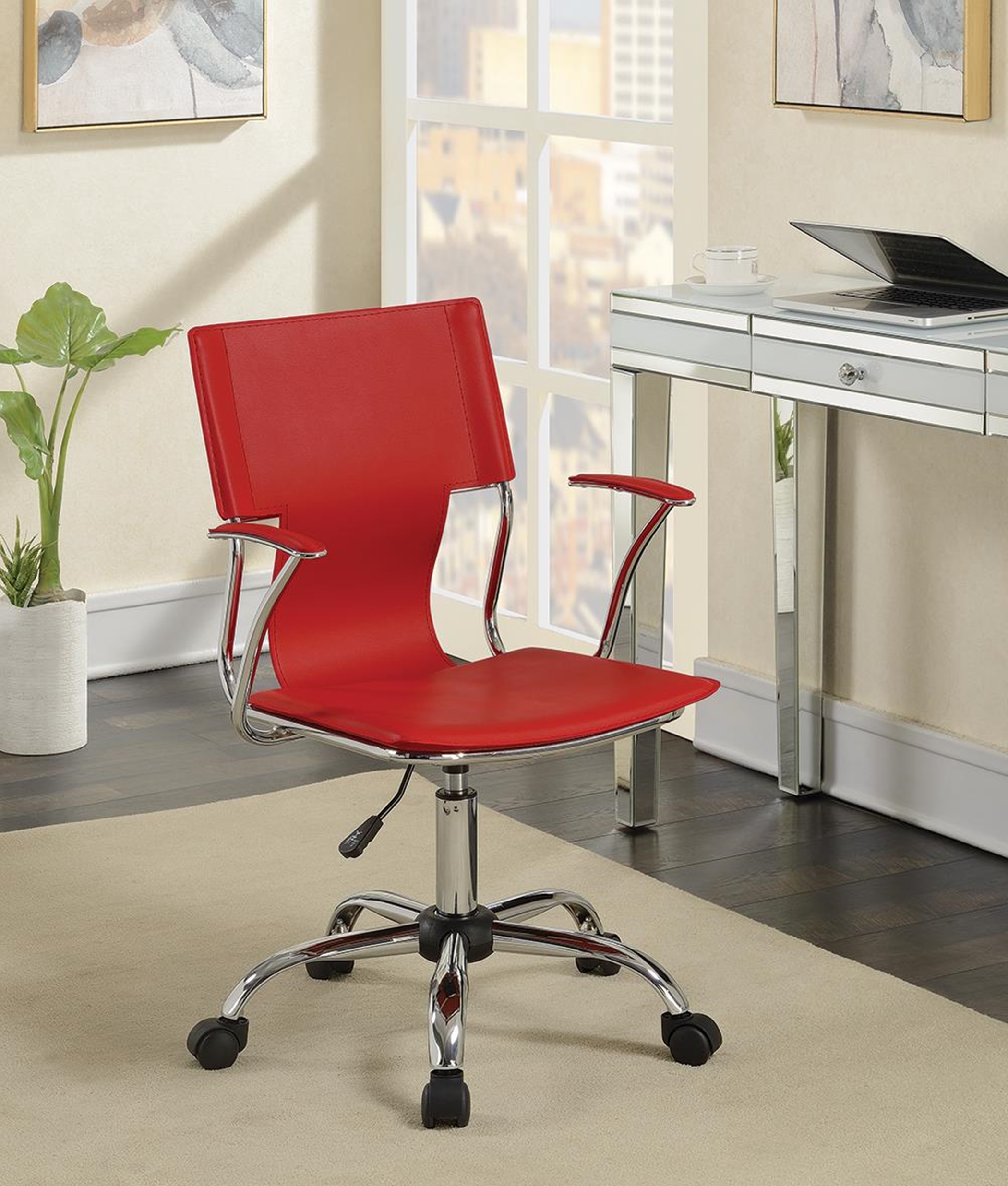 Contemporary Red Office Chair