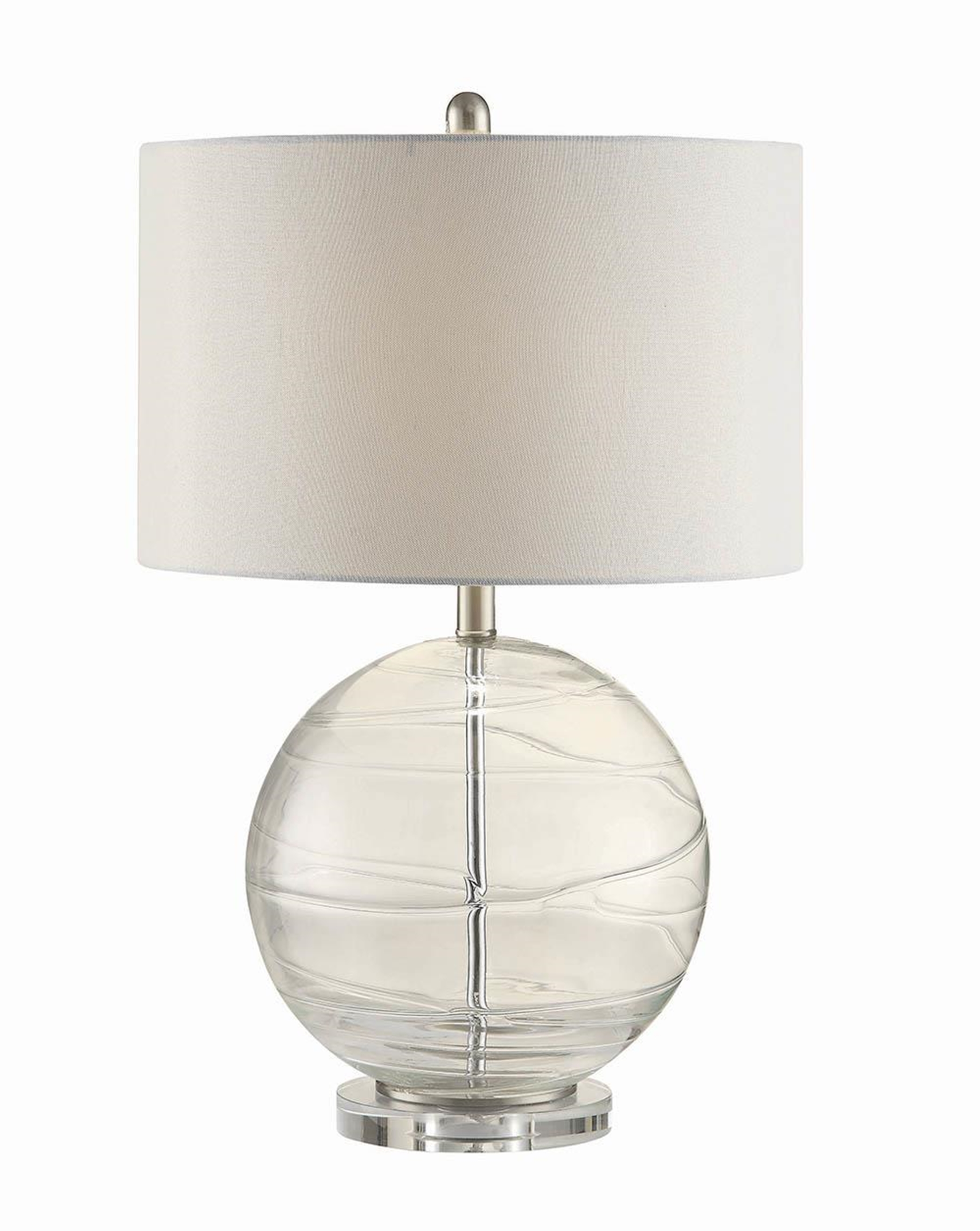 Contemporary Clear Round Table Lamp