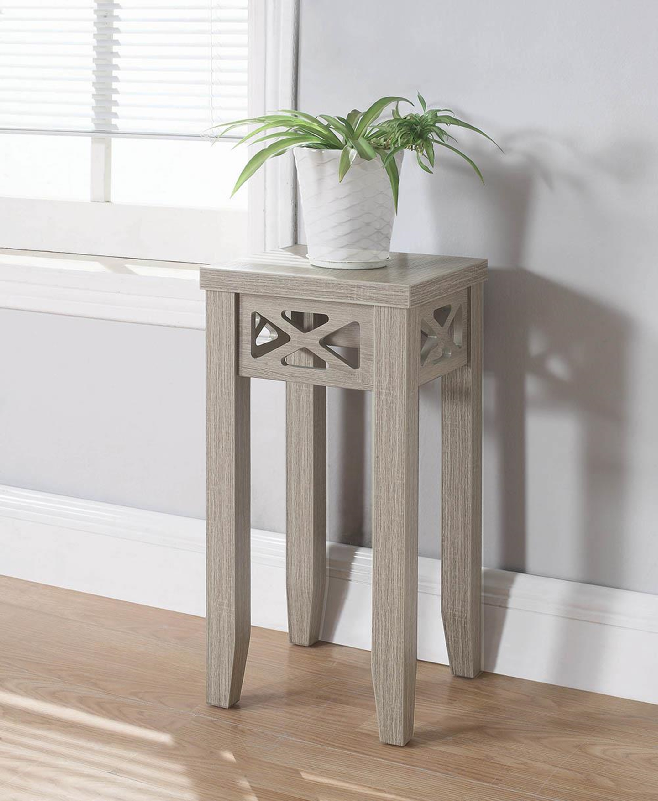 Traditional Dark Taupe Accent Table