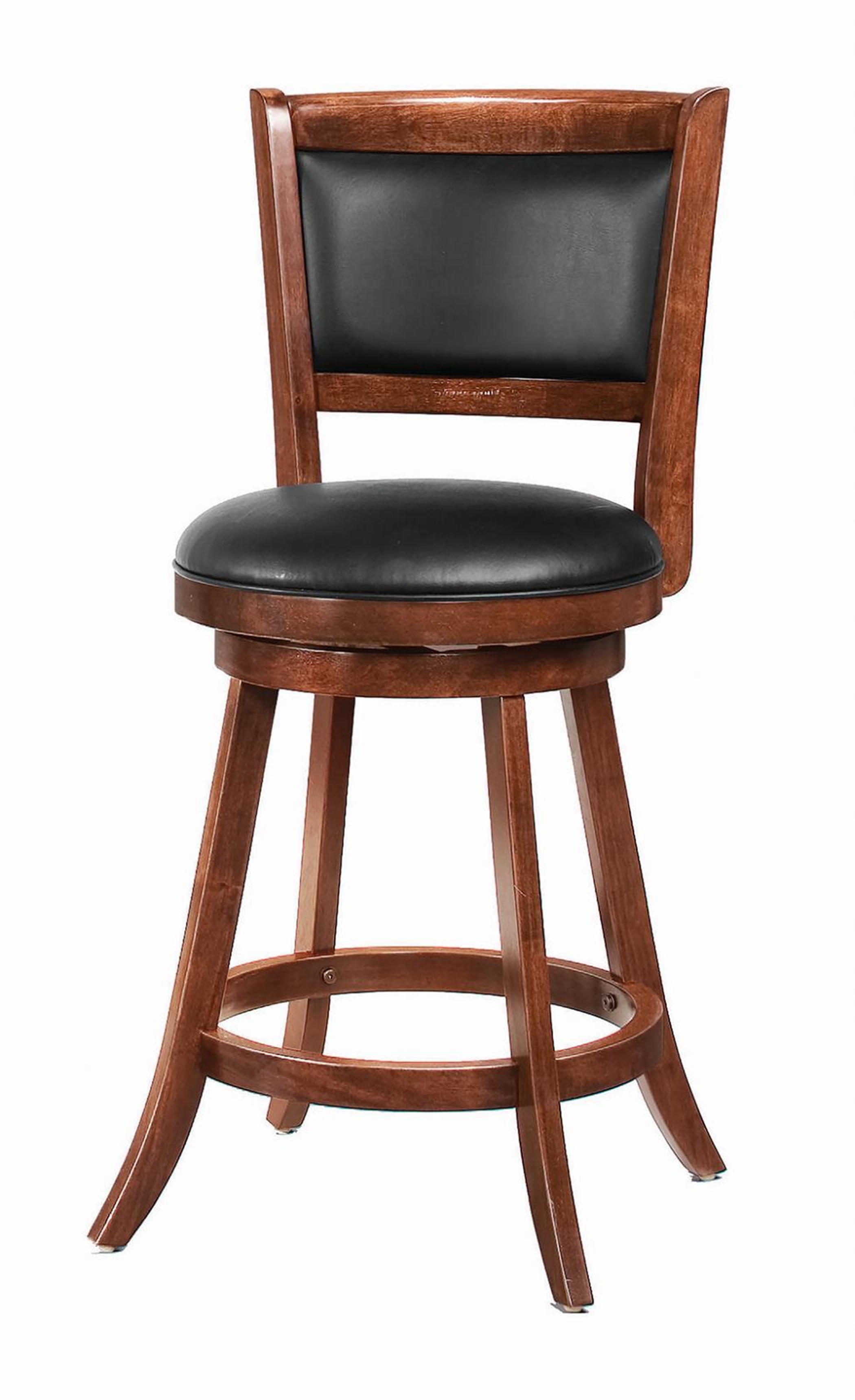 Transitional Chestnut Swivel Counter Stool - Click Image to Close