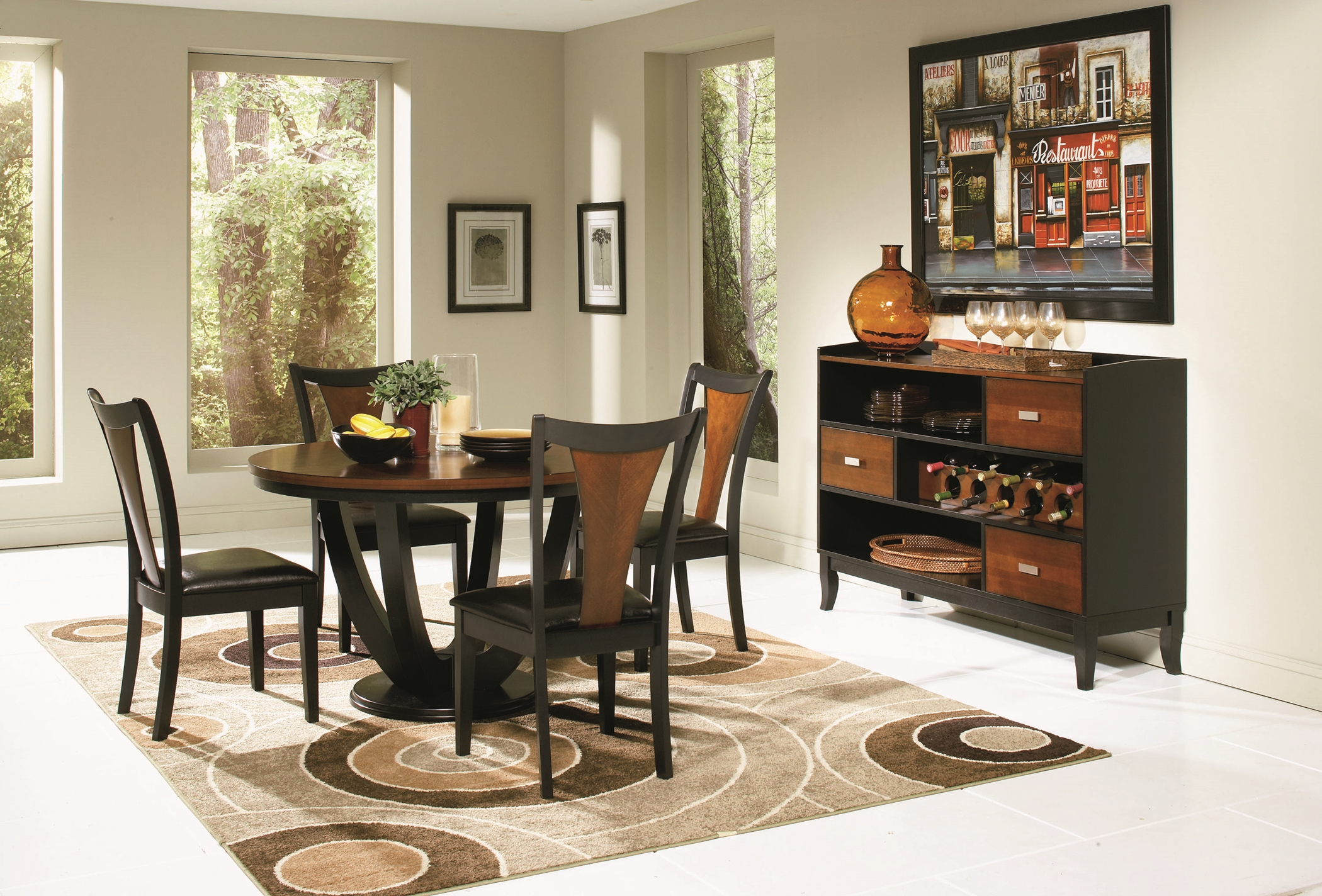 Boyer Amber and Black 5 Pc. Set - Click Image to Close