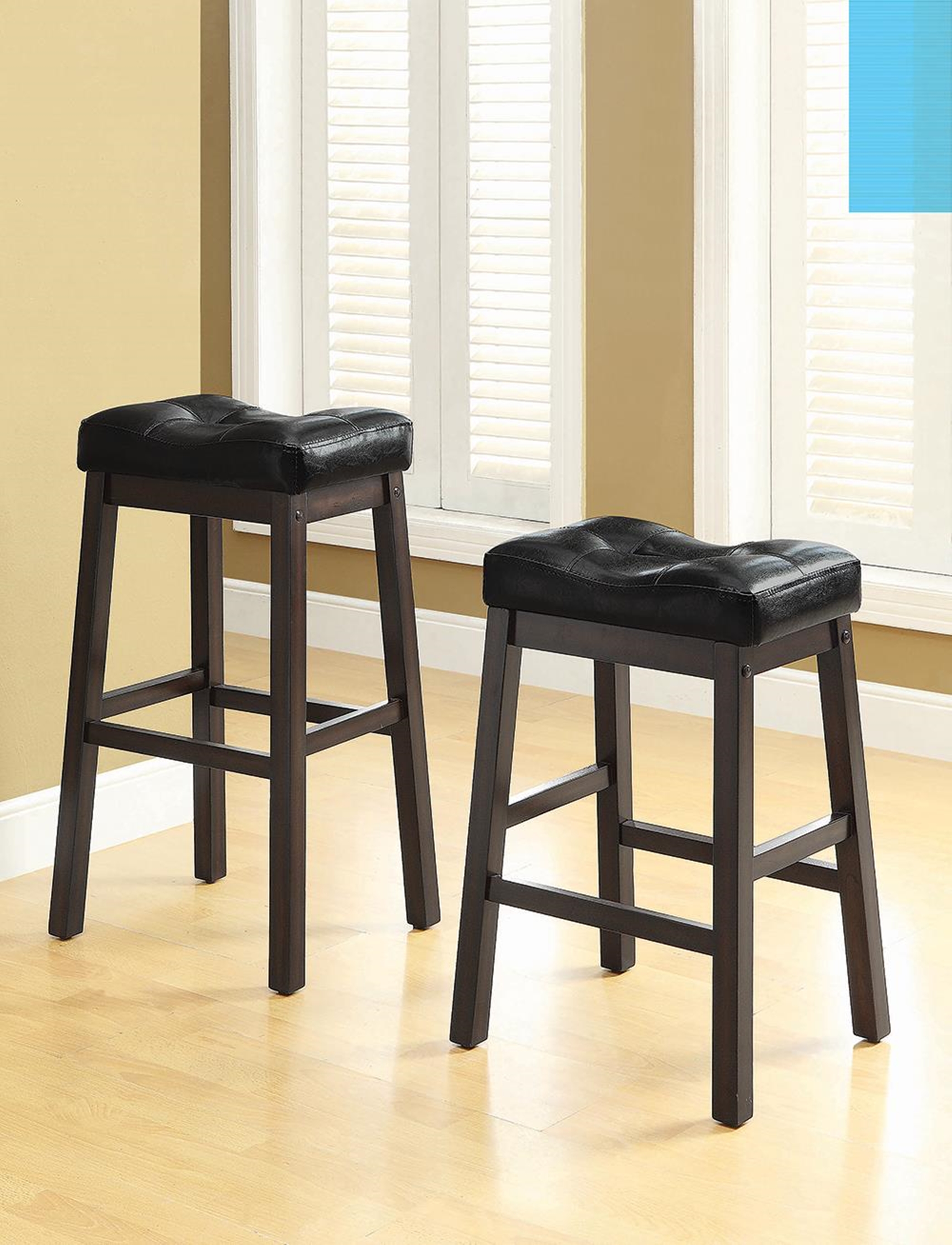 Transitional Black Counter-Height Upholstered Chair - Click Image to Close