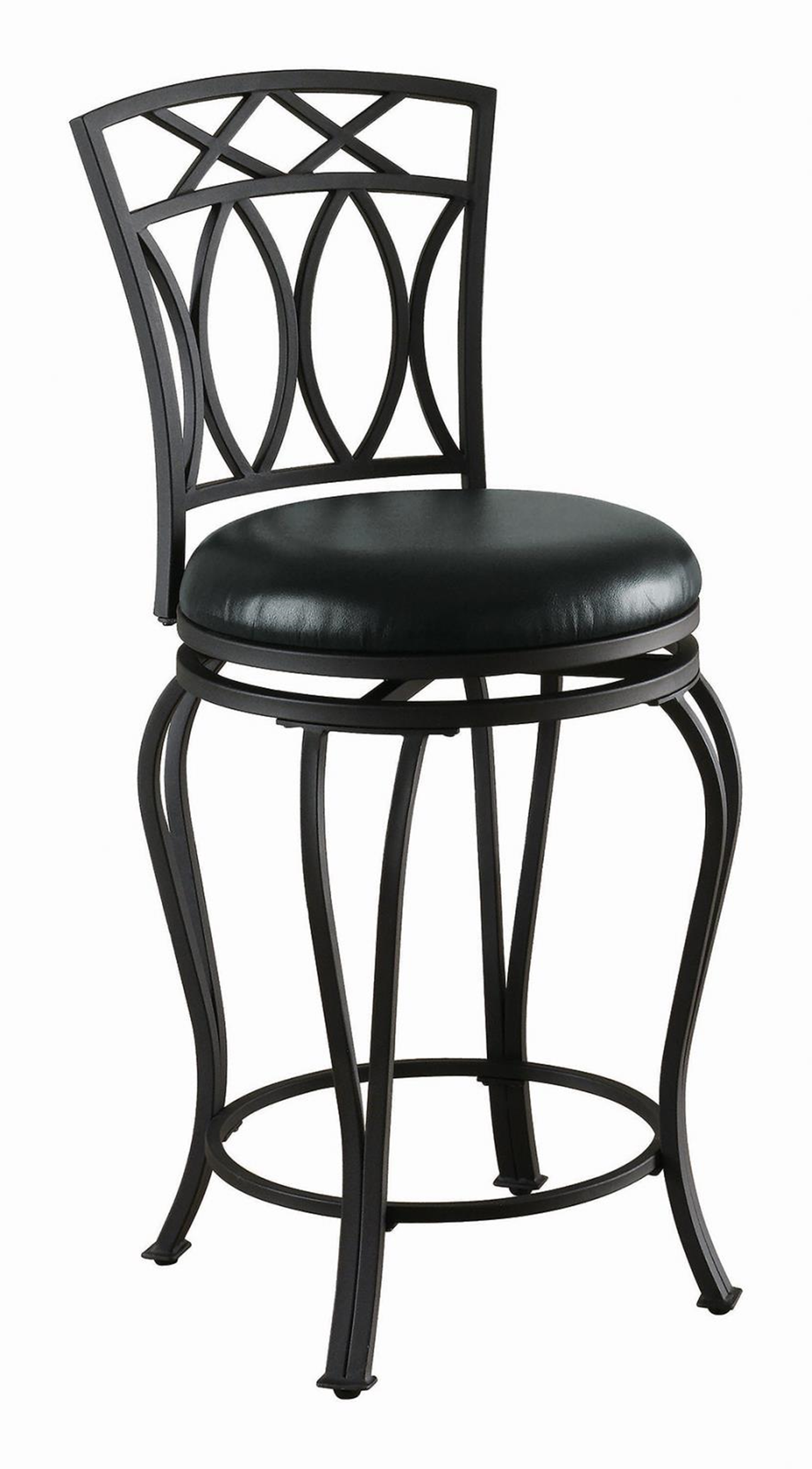 Casual Black Metal Counter Stool - Click Image to Close