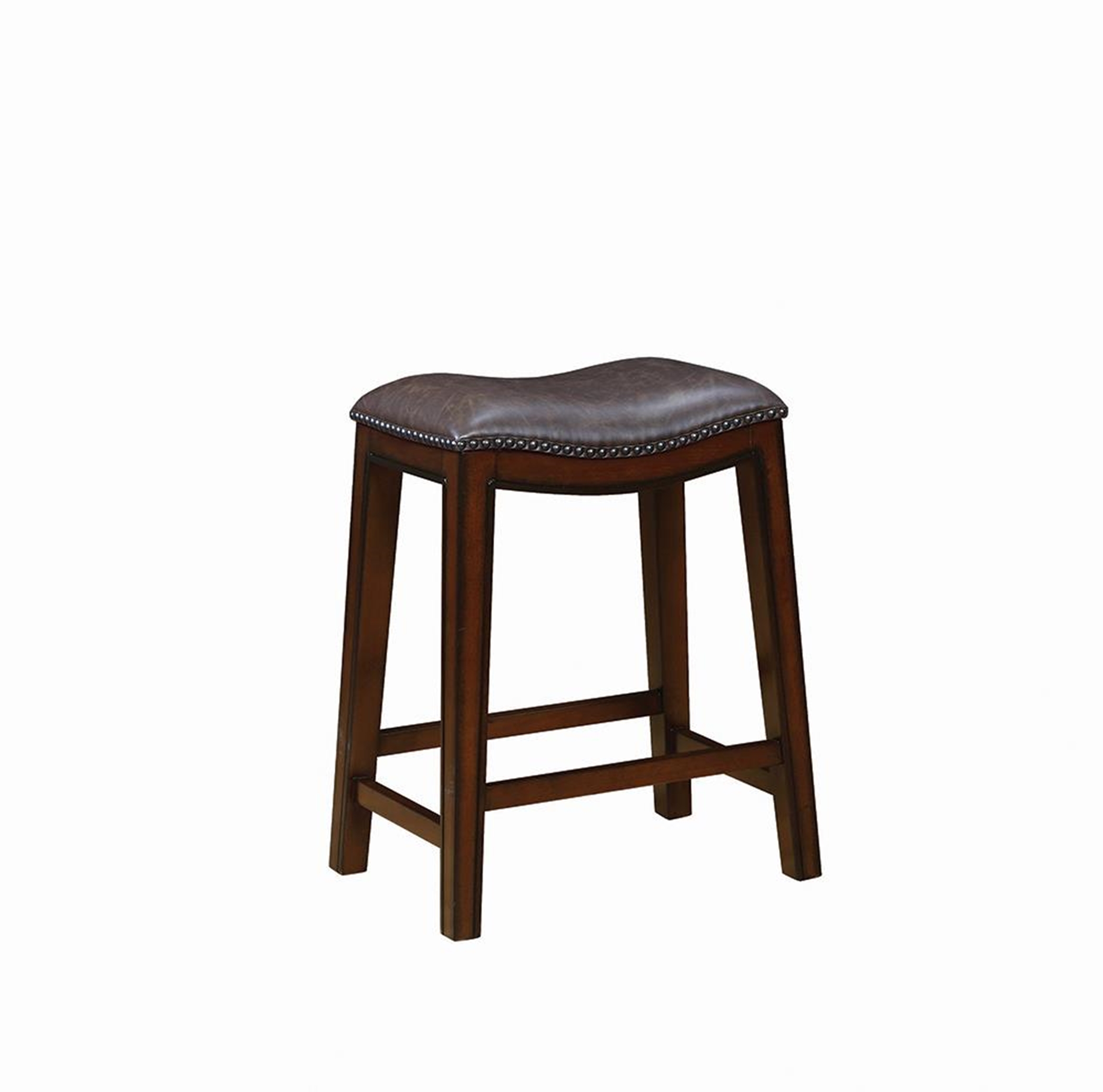 Traditional Two-Tone Brown Counter-Height Stool - Click Image to Close