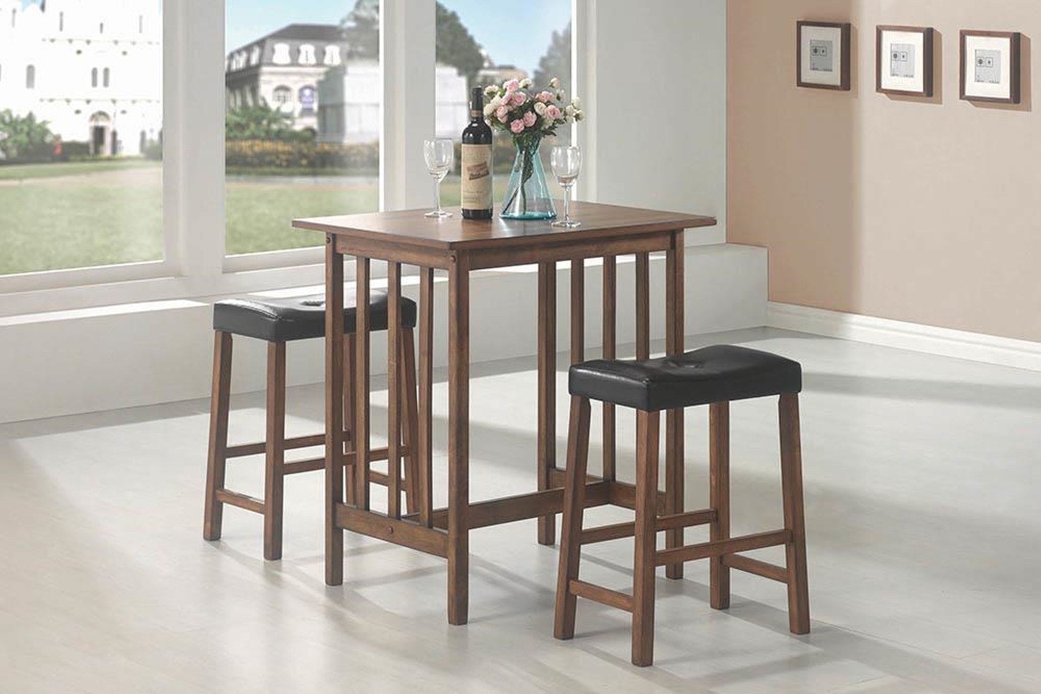 Casual Brown Three-Piece Table Set - Click Image to Close