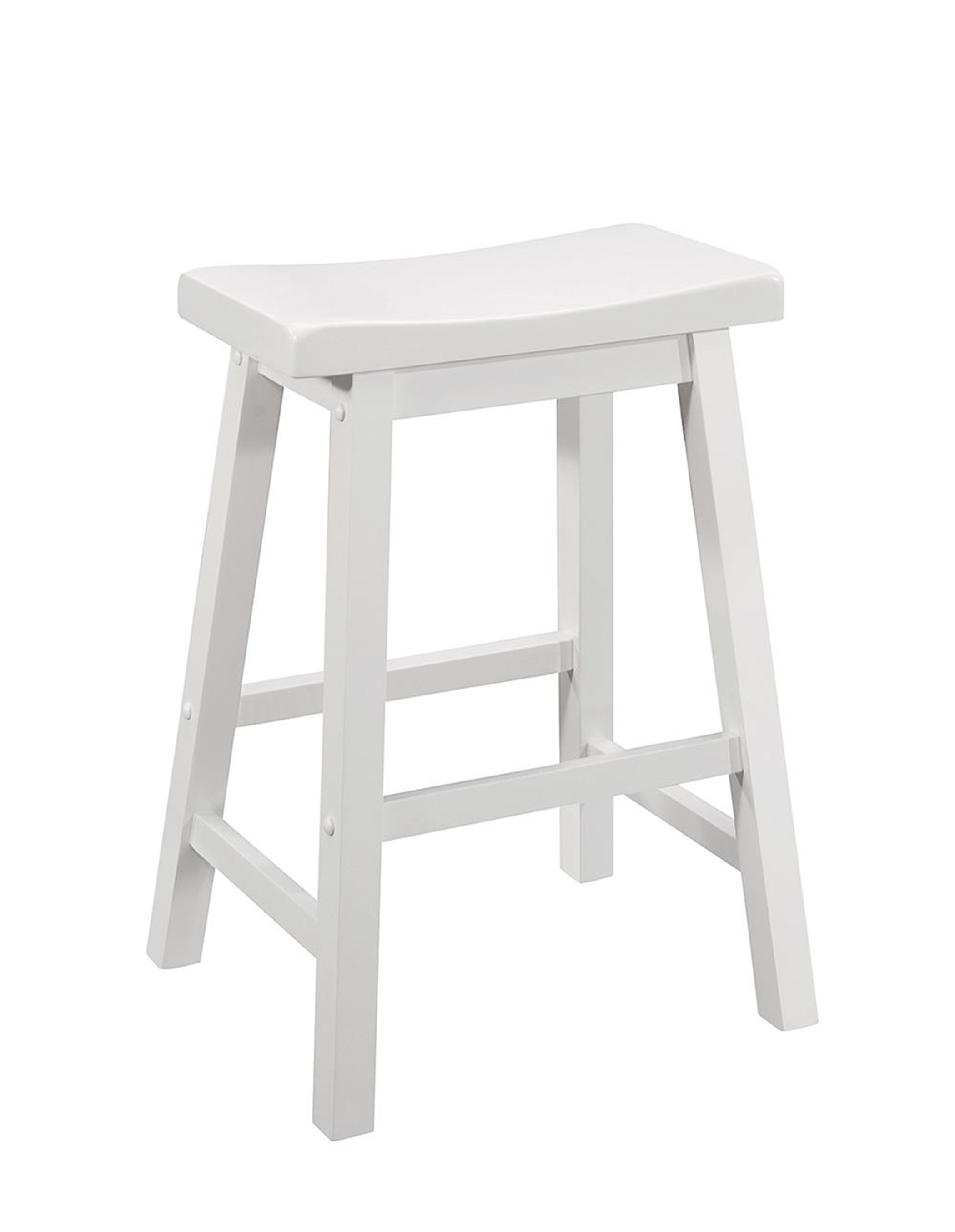 Casual White Counter-Height Stool - Click Image to Close