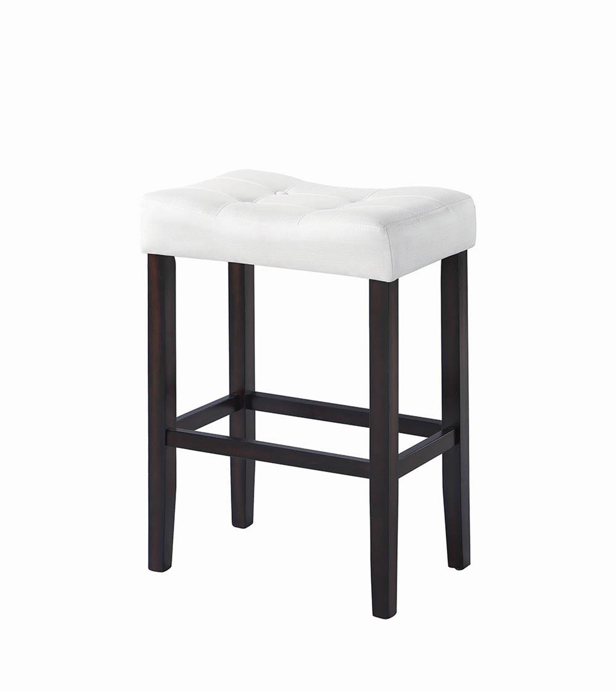 Casual White Upholstered Bar Stool - Click Image to Close