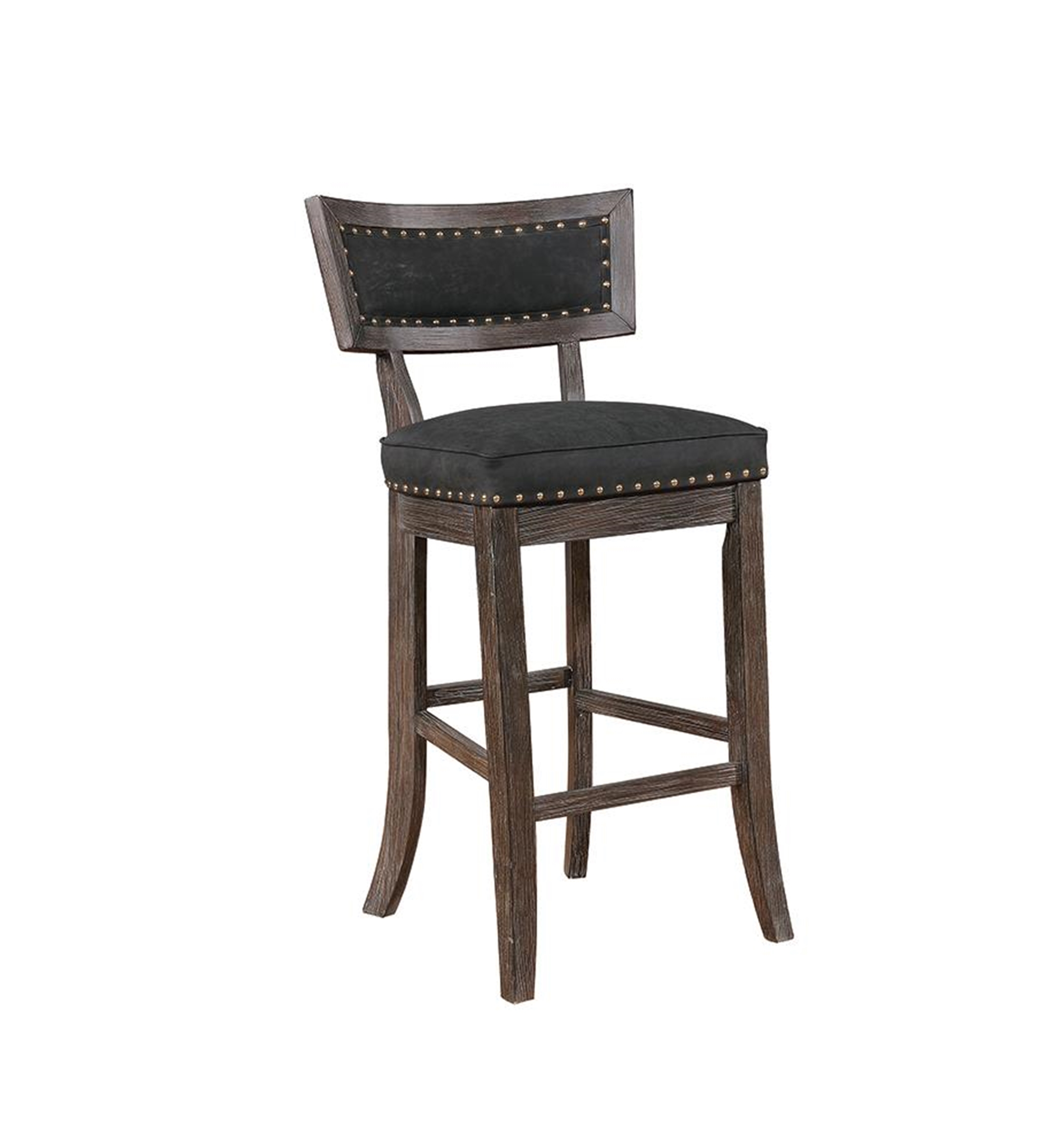 Rustic Black Bar-Height Dining Chair - Click Image to Close