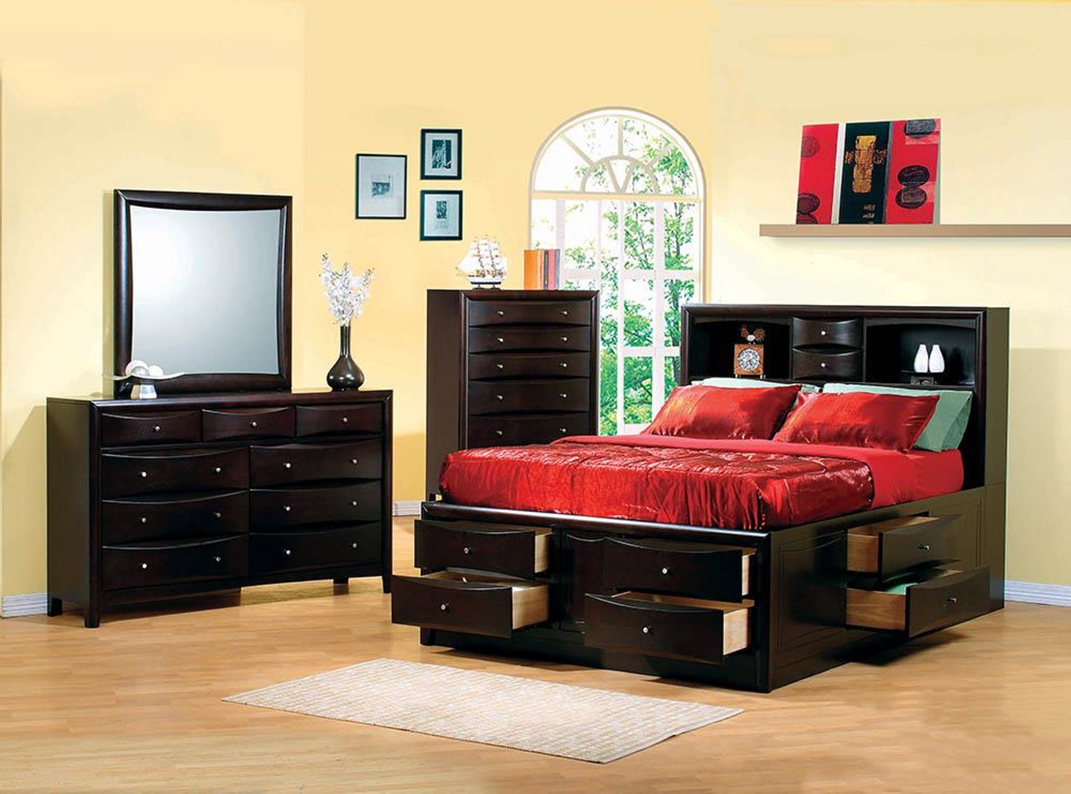 Phoenix Queen Bookcase Bed - Click Image to Close
