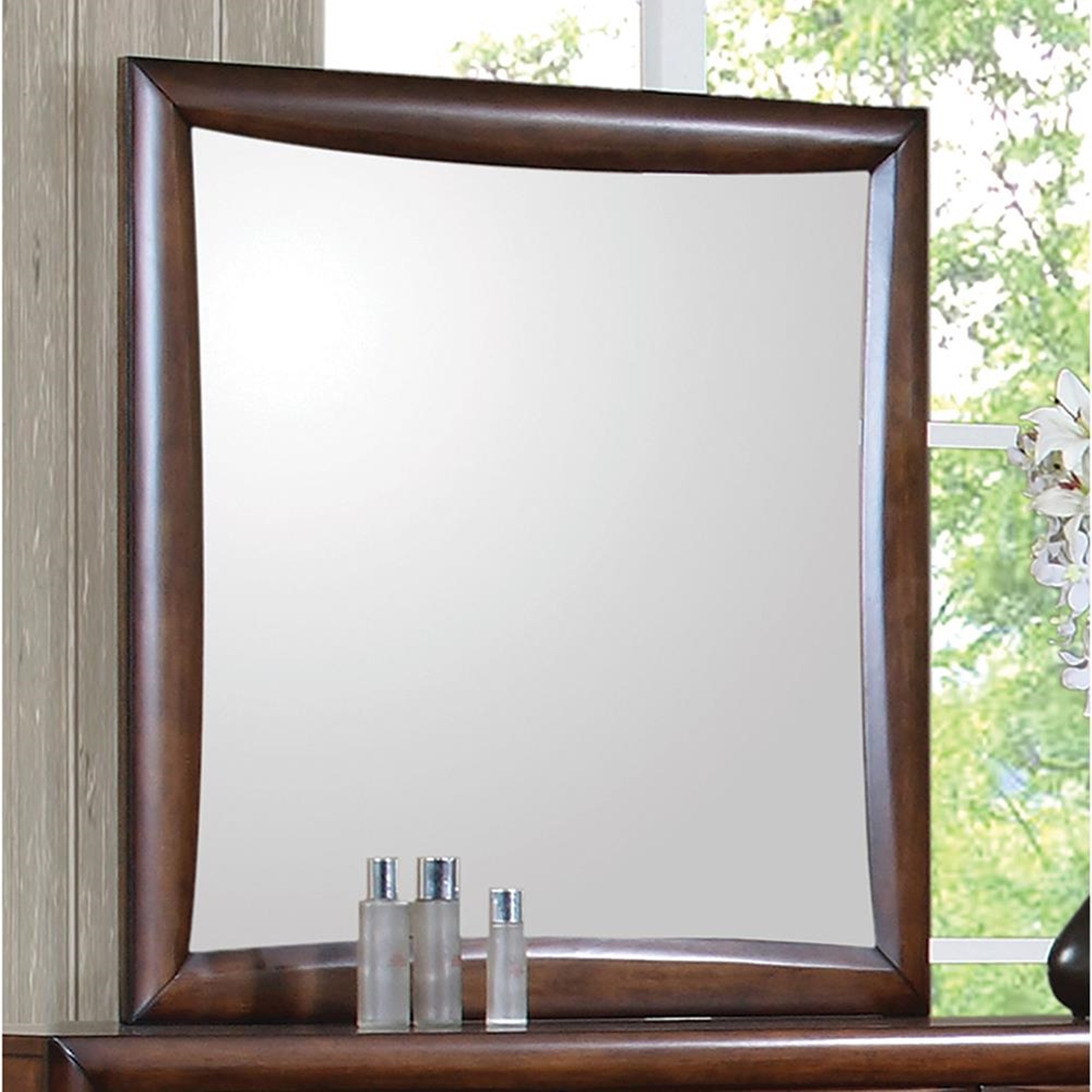 Hillary Warm Brown Dresser Mirror - Click Image to Close