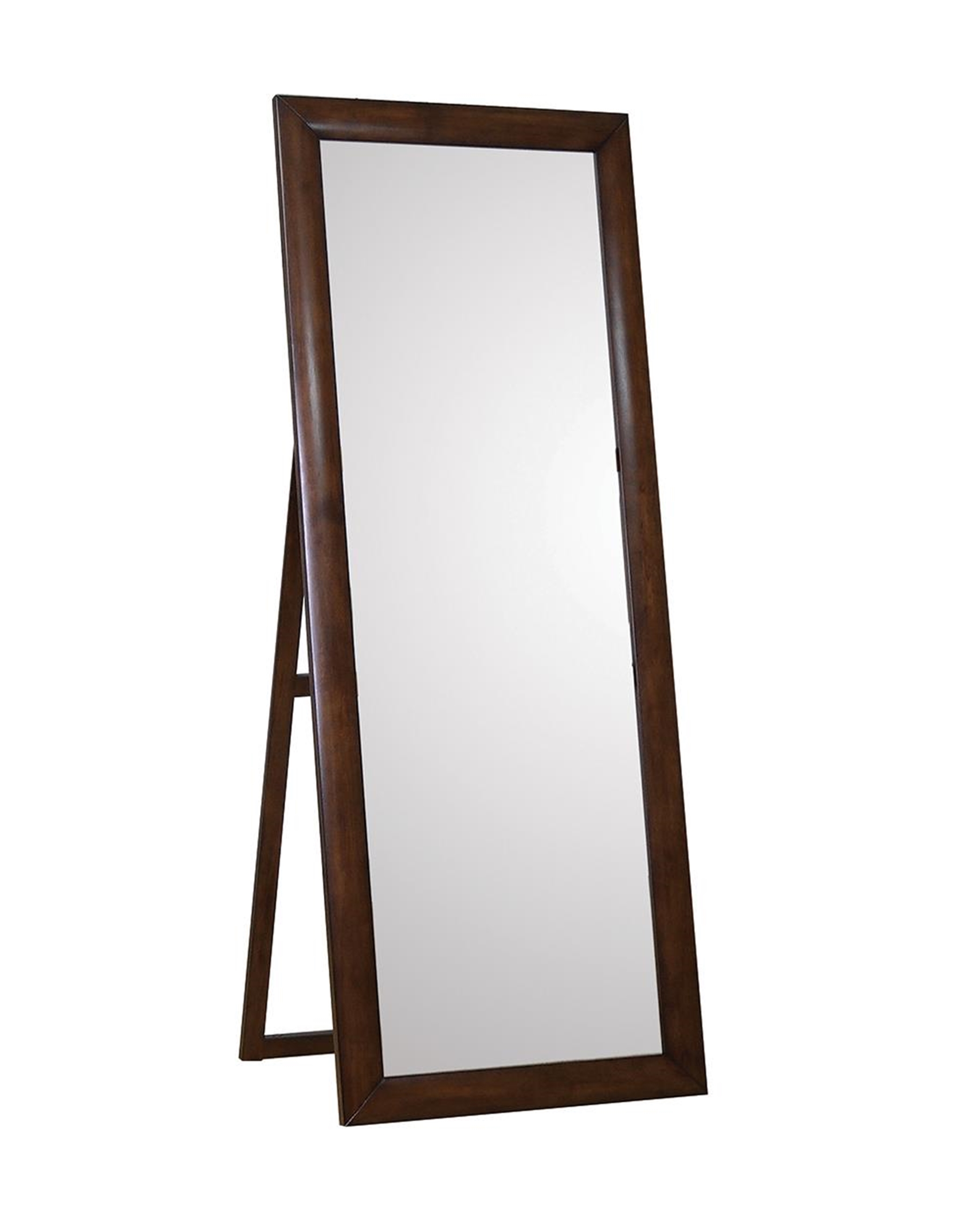 Hillary Warm Brown Standing Floor Mirror - Click Image to Close
