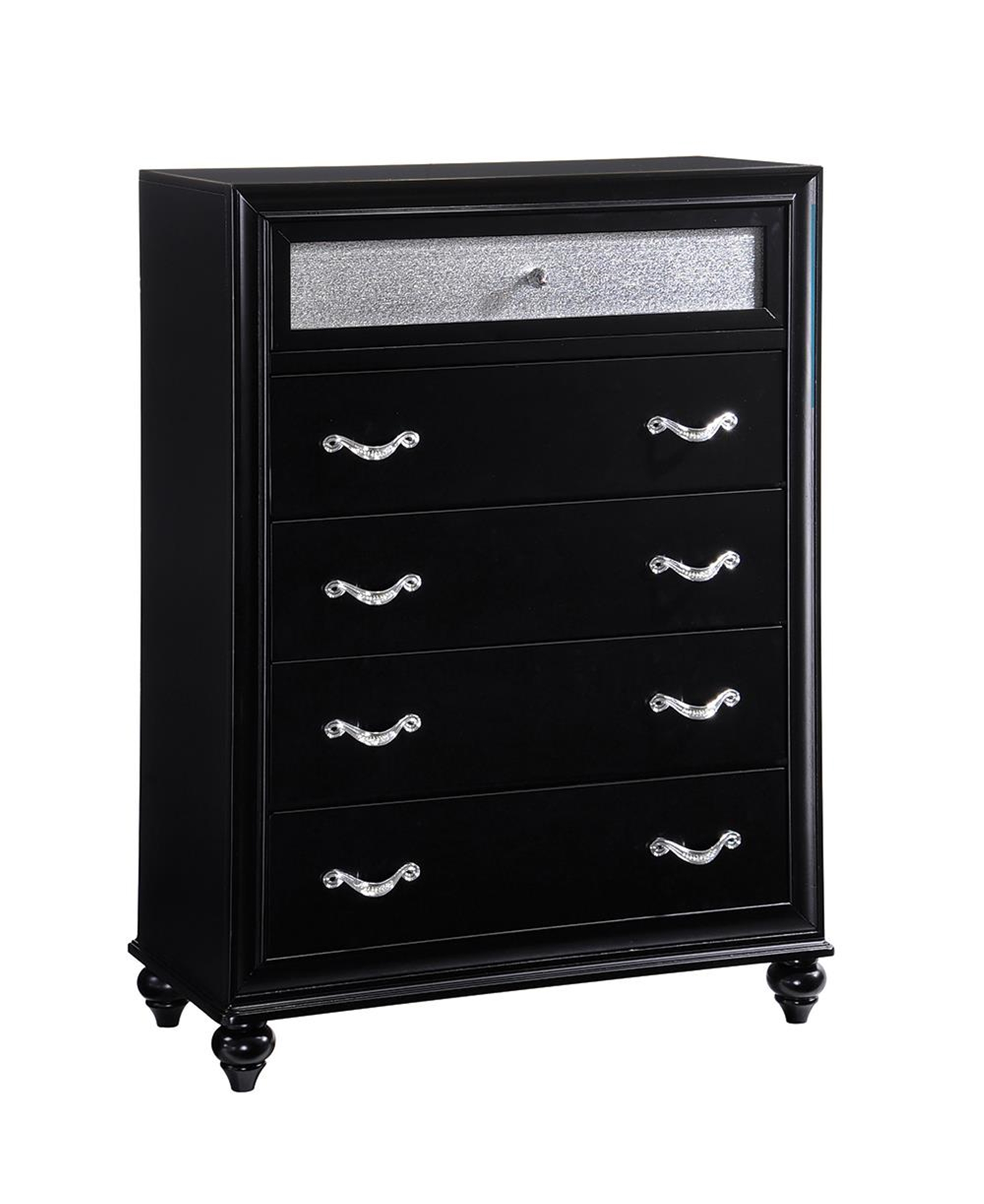 Barzini Five-Drawer Chest With Metallic Drawer Front - Click Image to Close