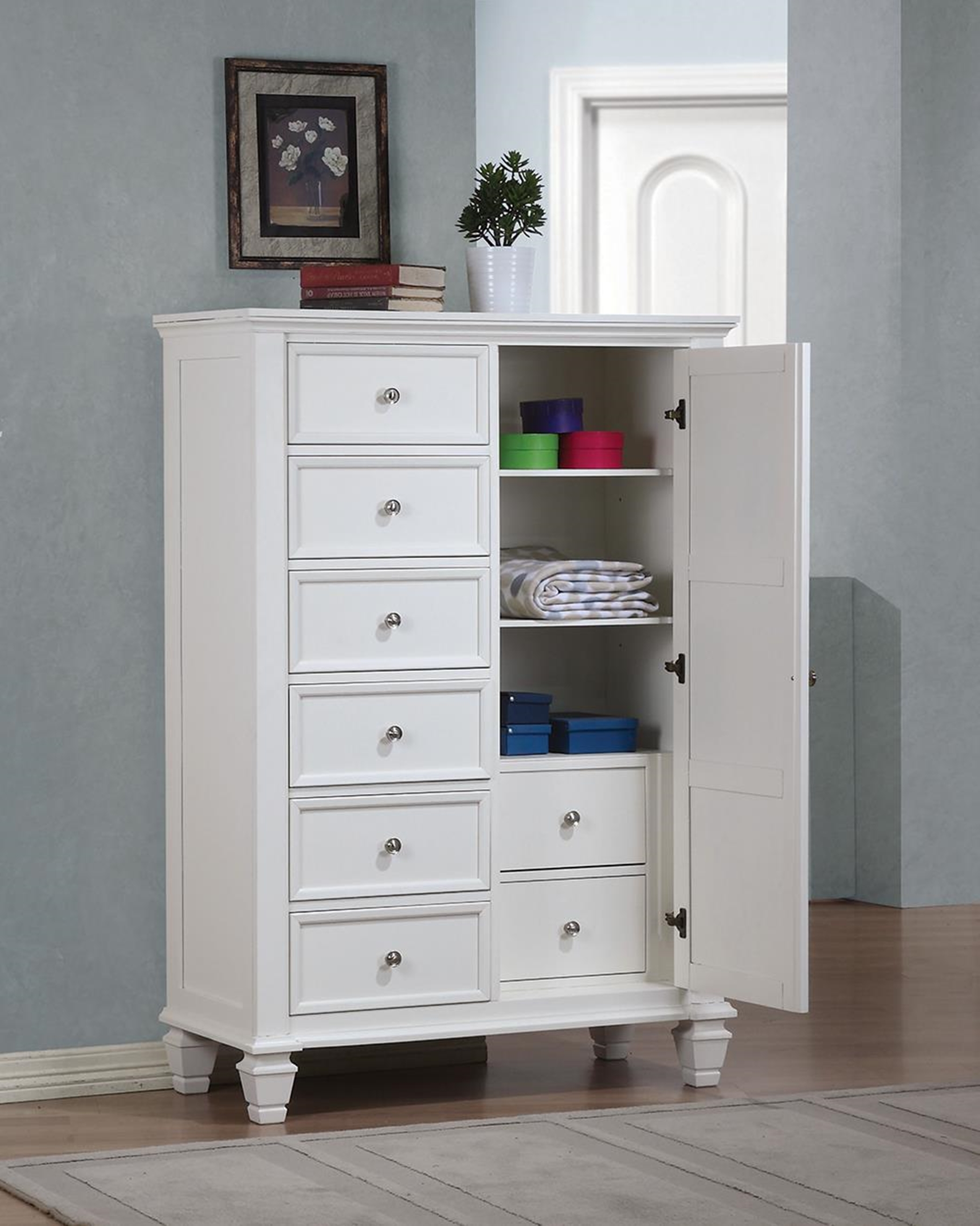 Sandy Beach Door Dresser With Concealed Storage - Click Image to Close