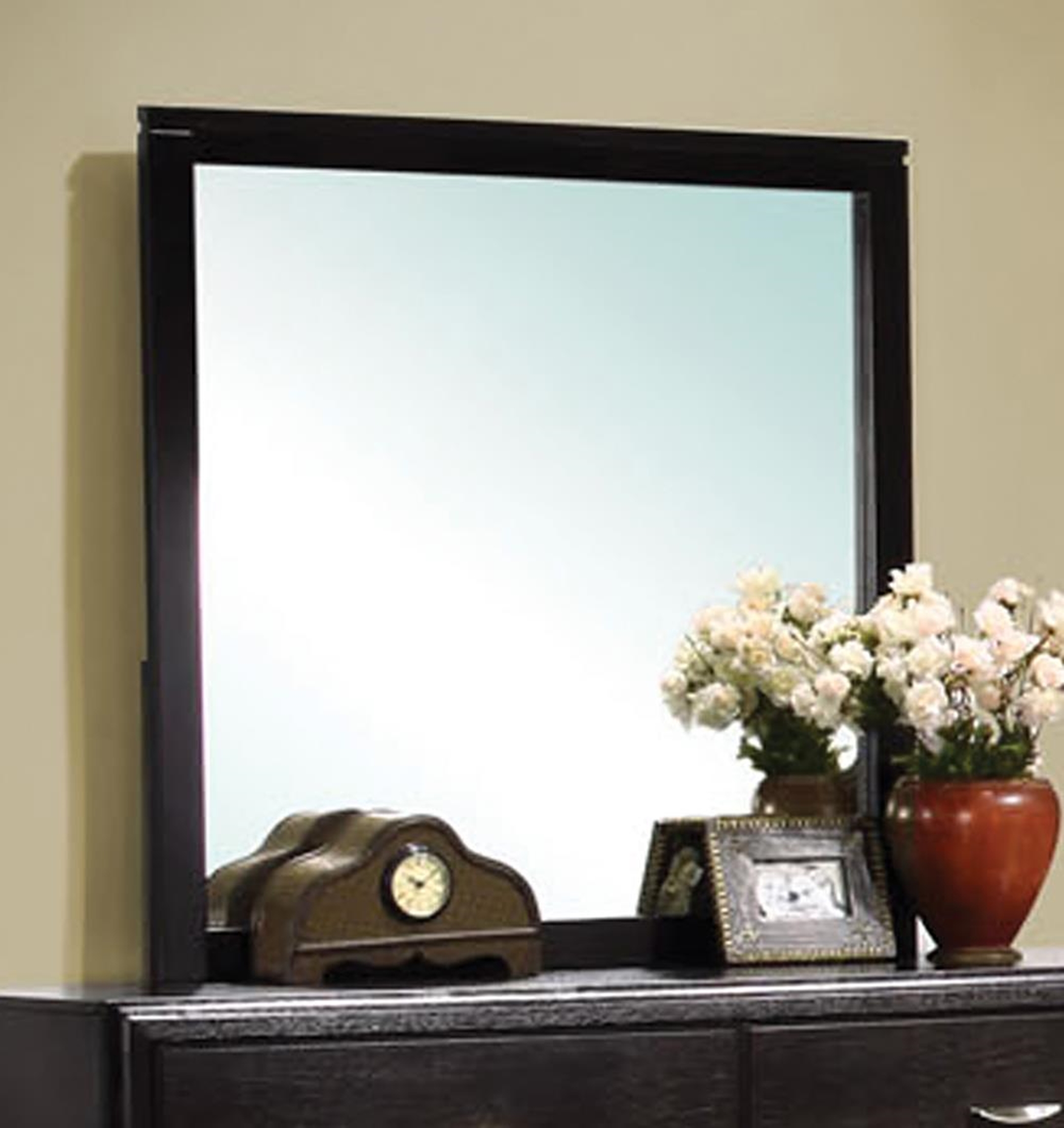 Nacey Dark Brown Dresser Mirror - Click Image to Close