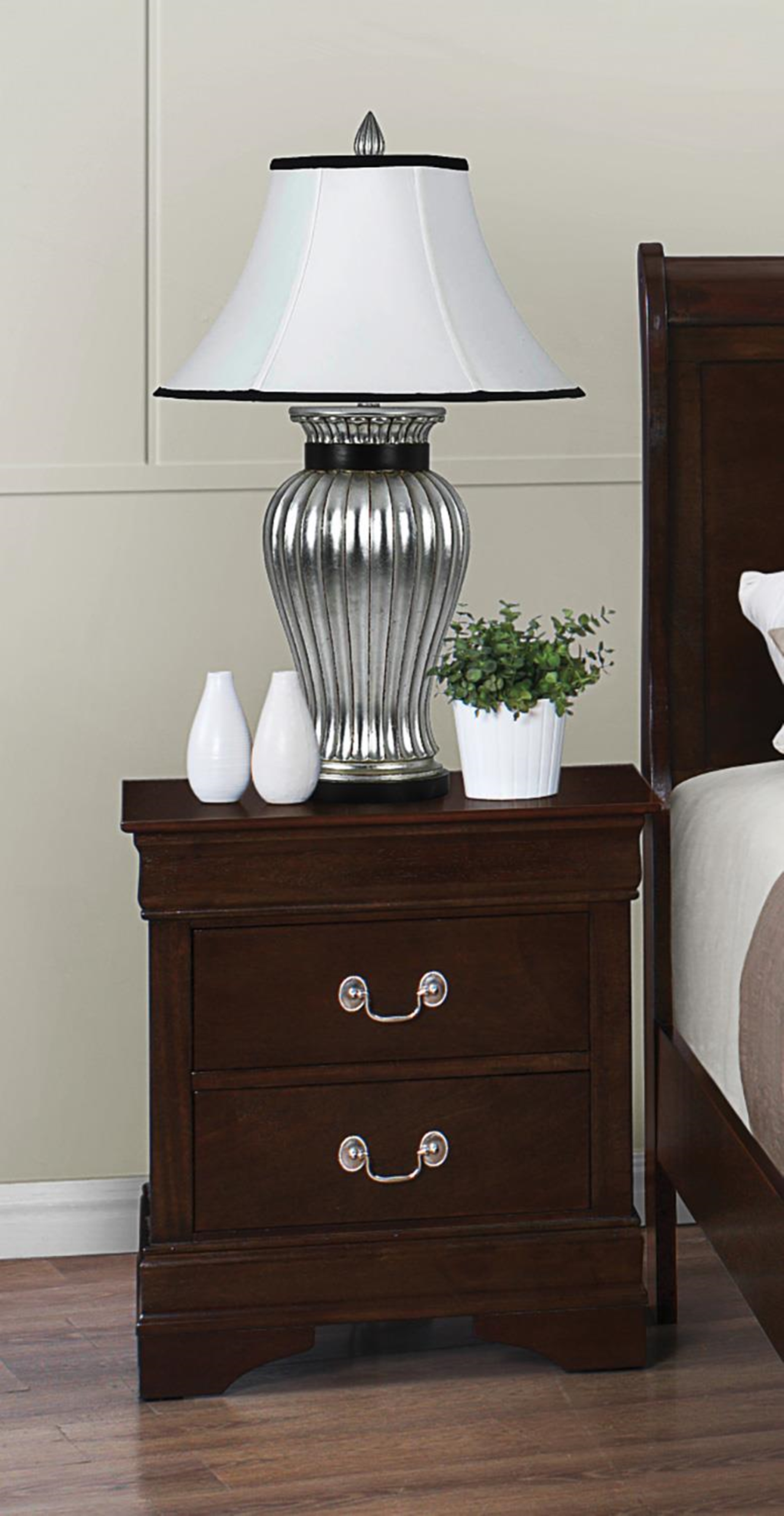 Louis Philippe Two-Drawer Nightstand - Click Image to Close