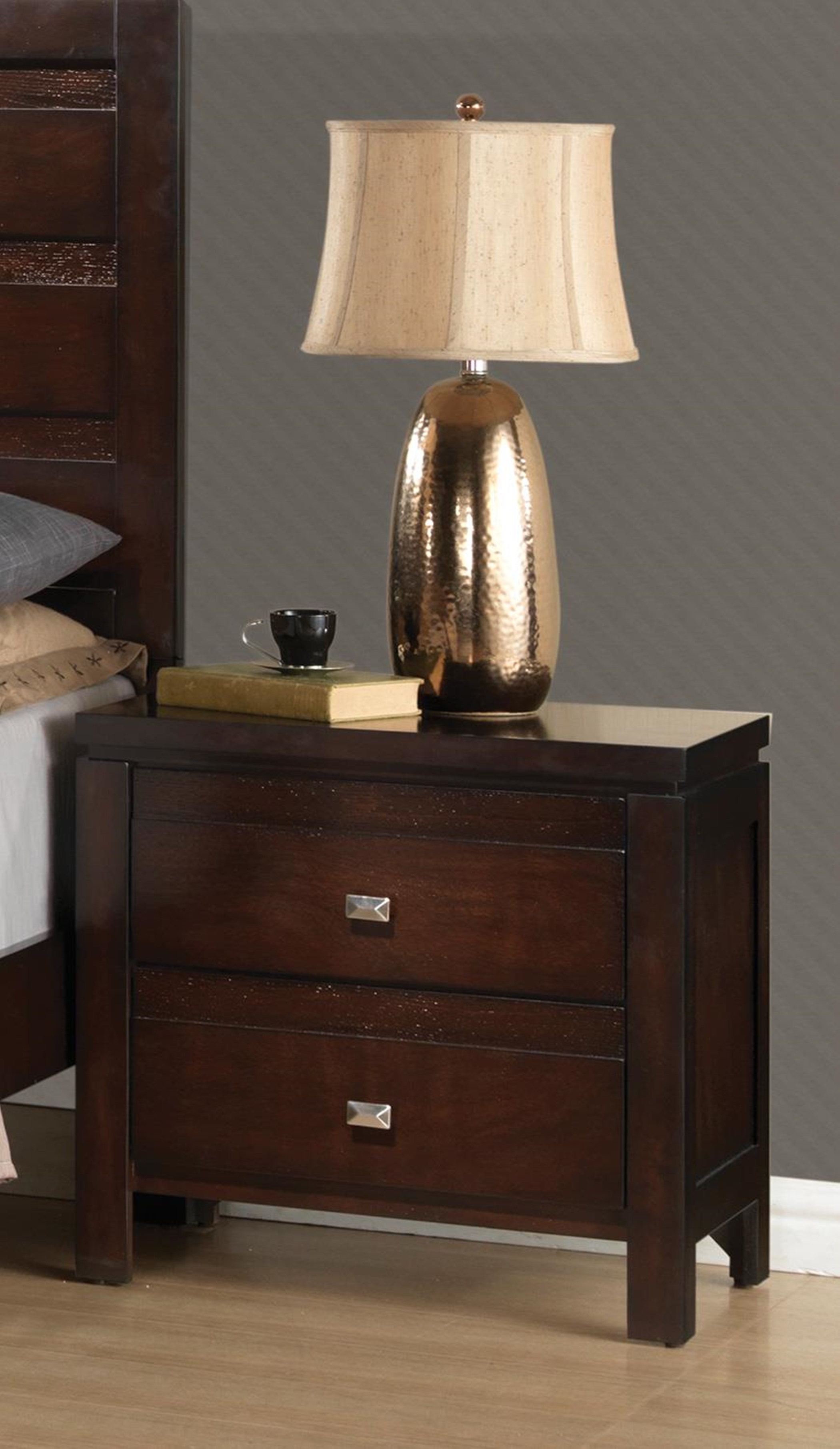Cameron Two-Drawer Nightstand - Click Image to Close