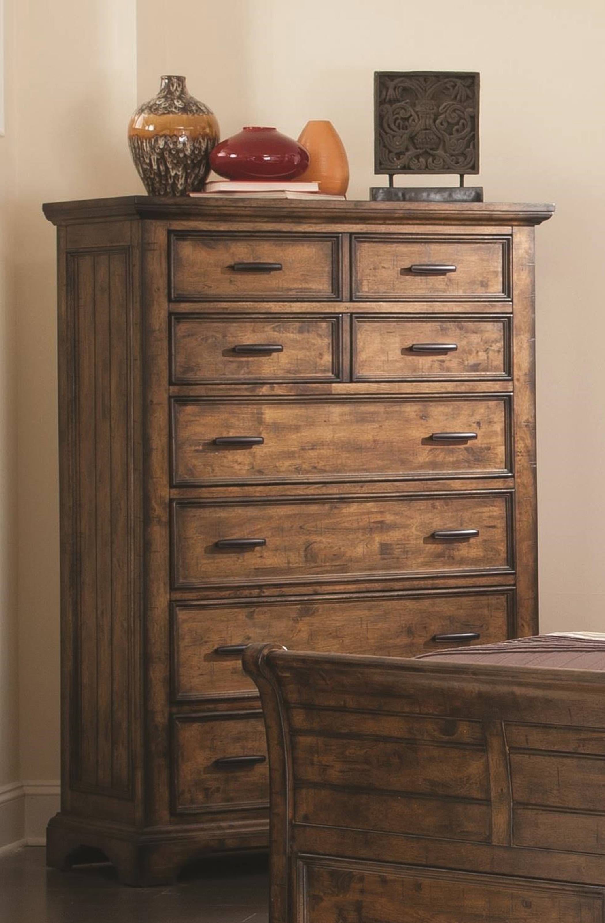 Elk Grove Rustic Eight-Drawer Chest - Click Image to Close