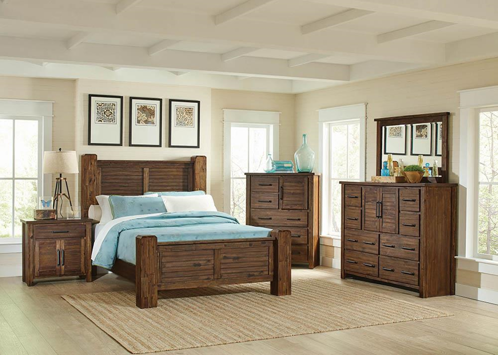Sutter Creek Rustic E. King Bed - Click Image to Close