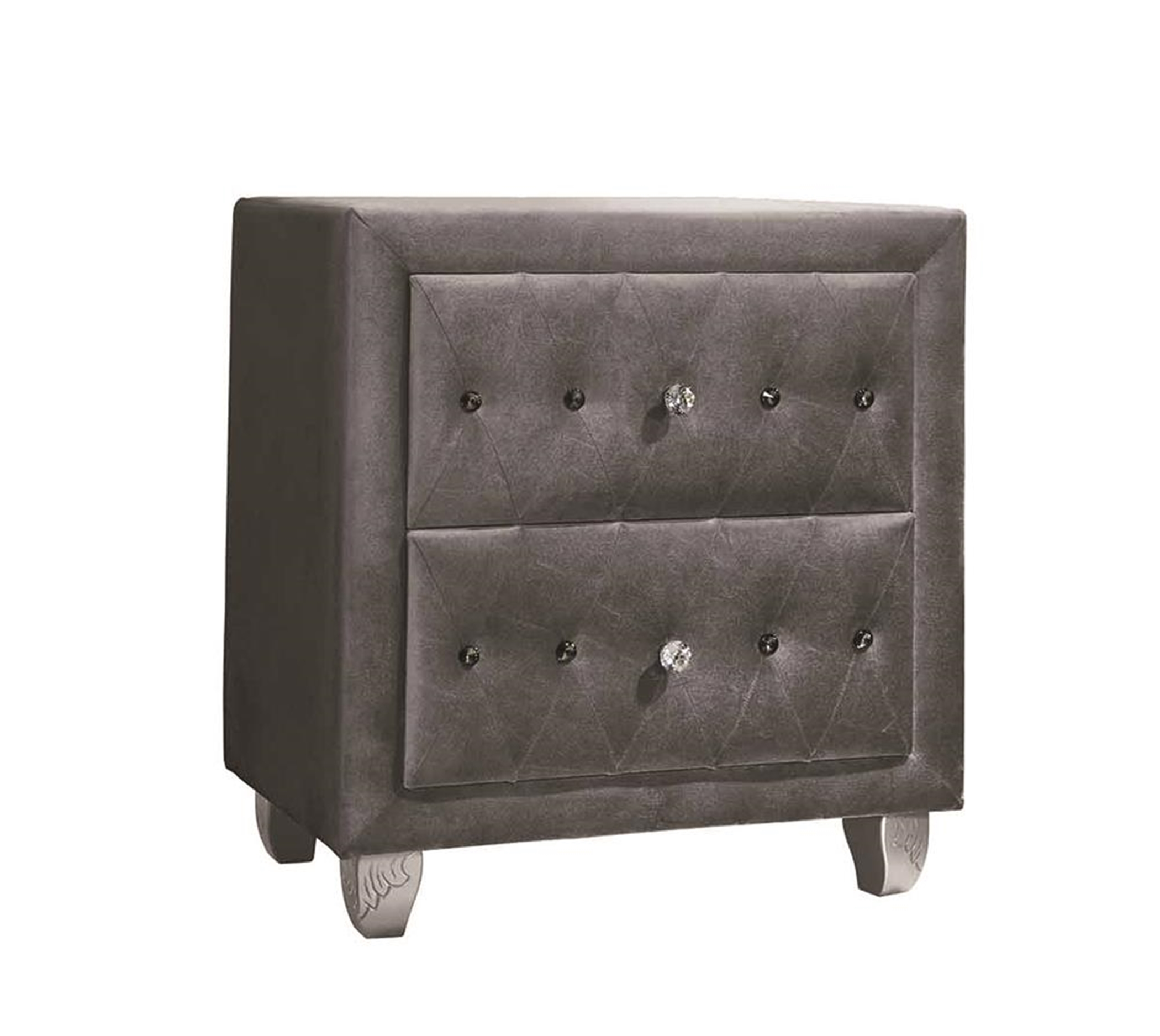 Deanna Metallic Nightstand - Click Image to Close
