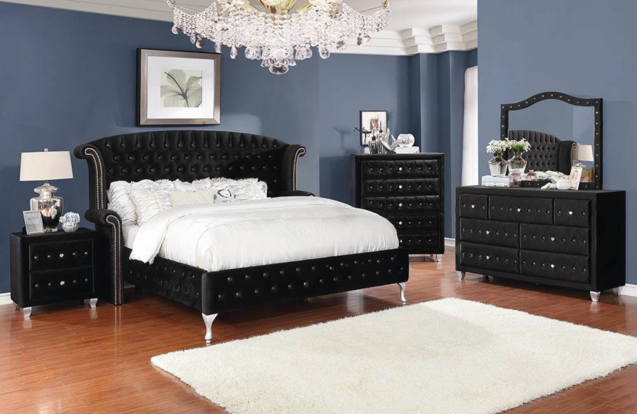 Deanna Contemporary Cal. King Bed - Click Image to Close