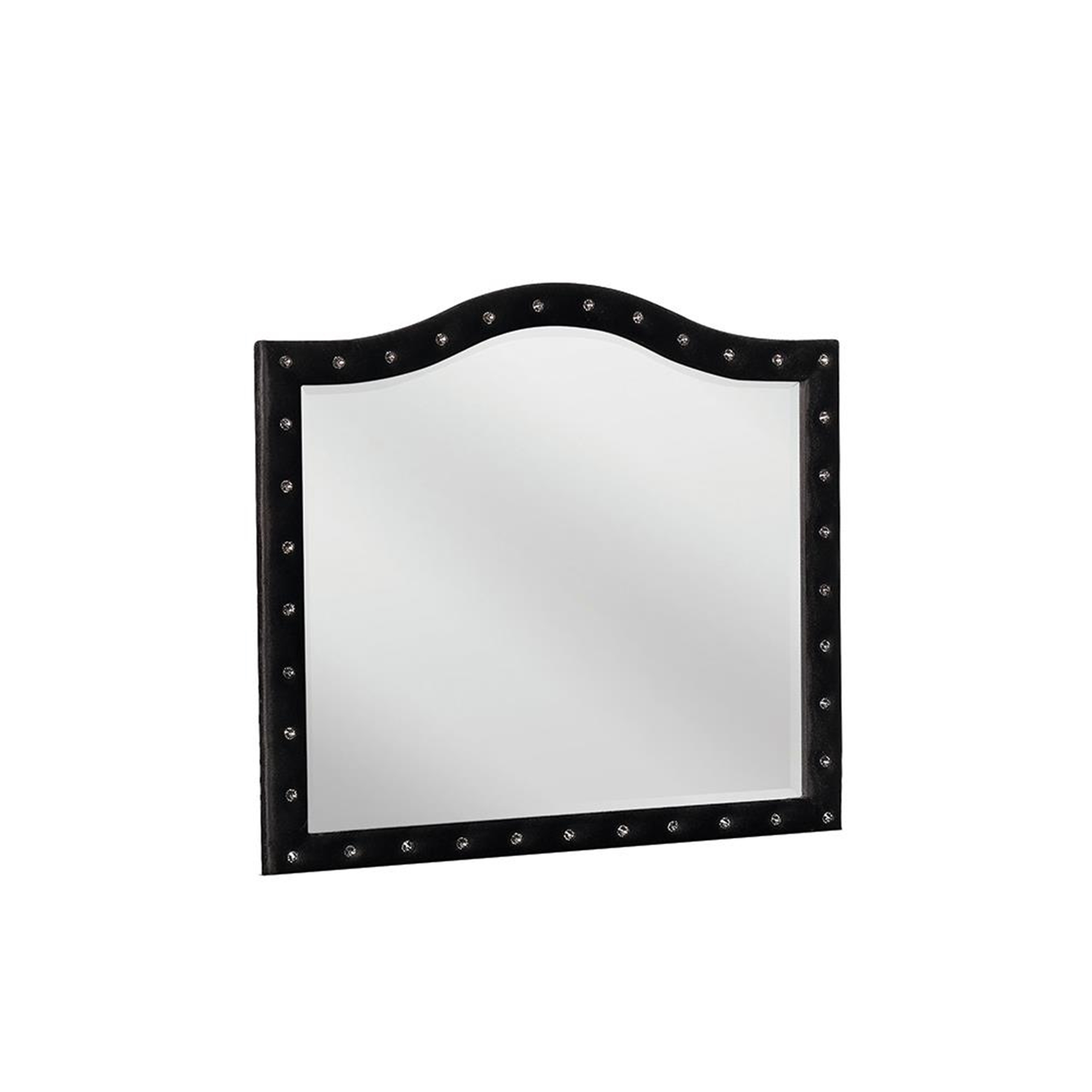Deanna Contemporary Black and Metallic Mirror - Click Image to Close