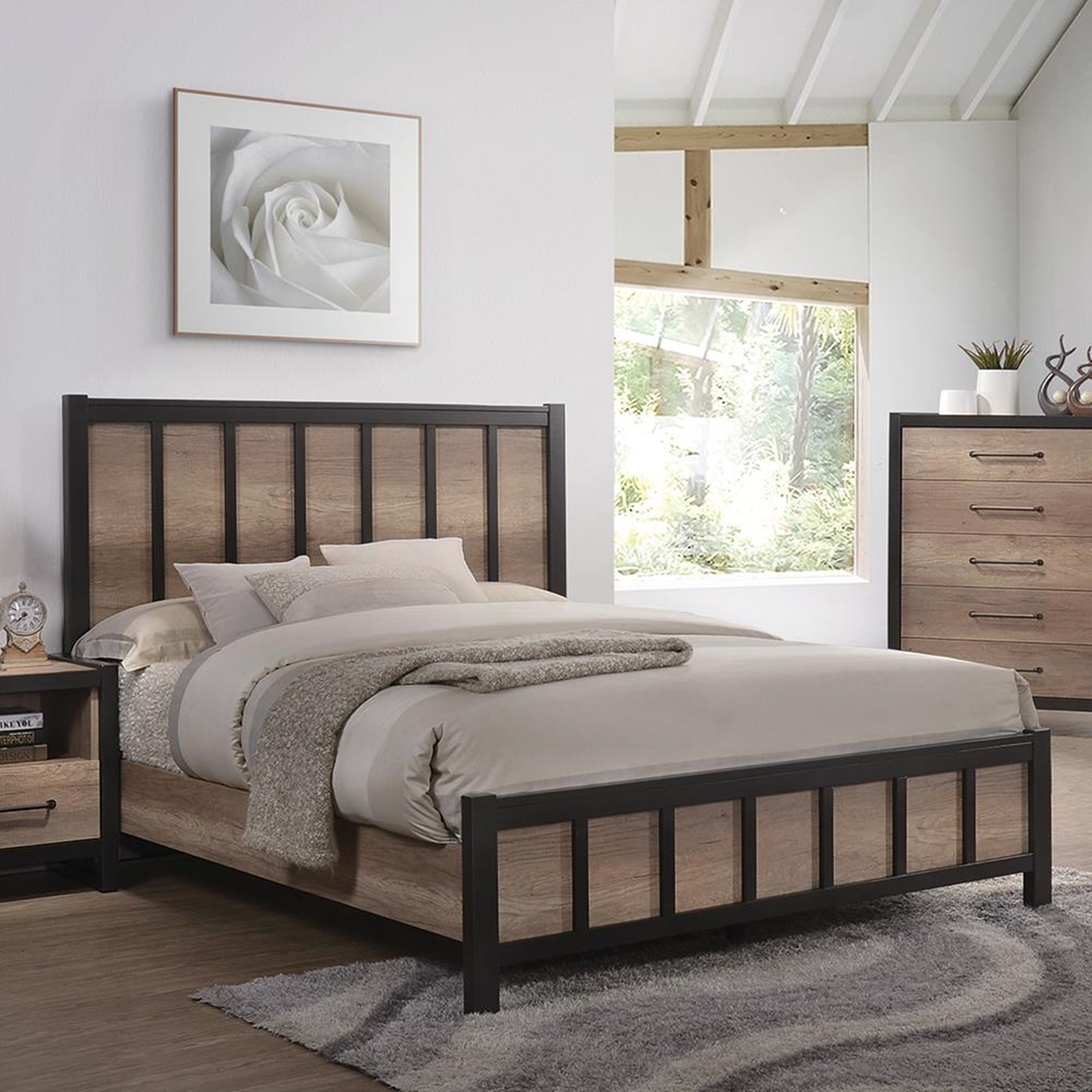 Edgewater Weathered Oak Full Bed - Click Image to Close