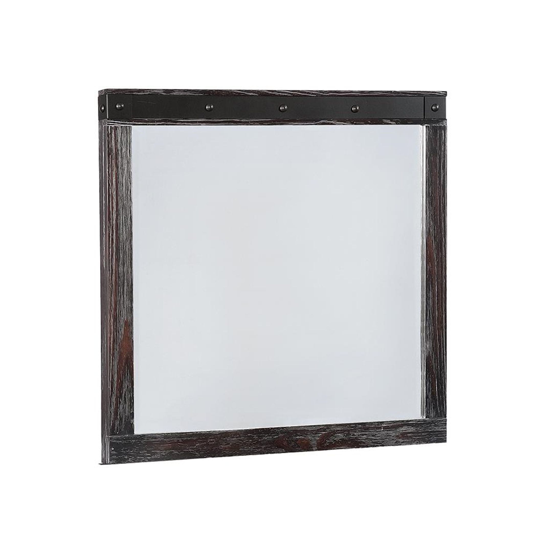 Barkley Rustic Barn Door Grey Mirror - Click Image to Close