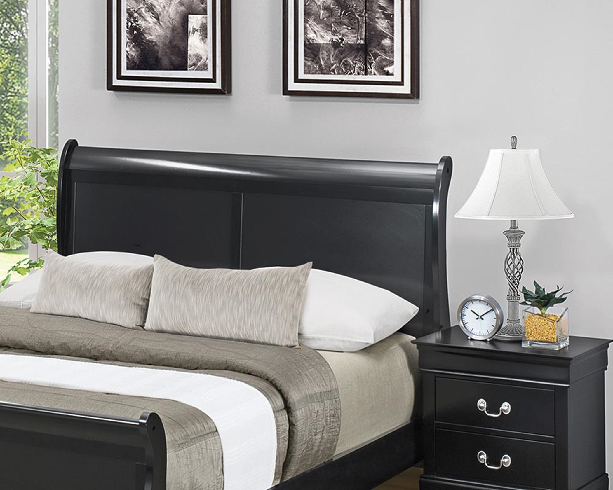 Louis Philippe Wood Headboard - Click Image to Close