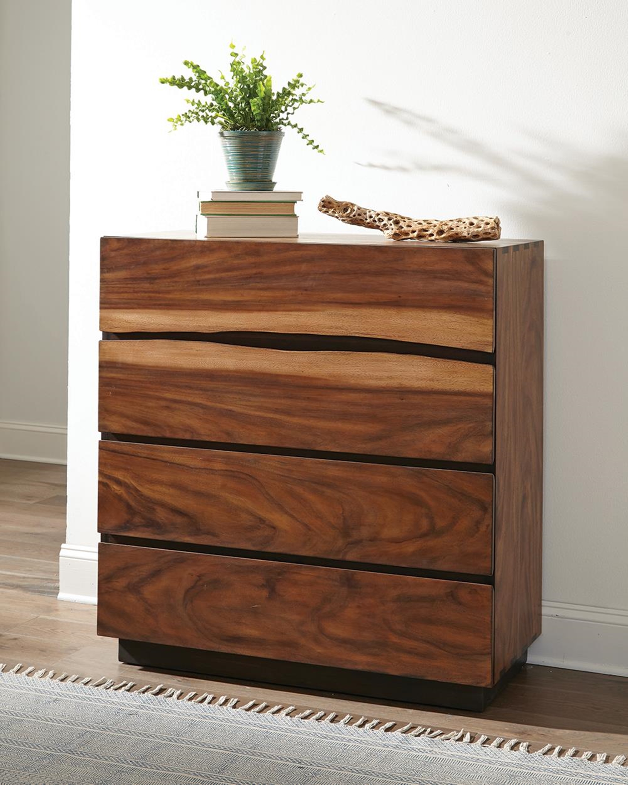 Rustic Smoky Walnut Chest - Click Image to Close