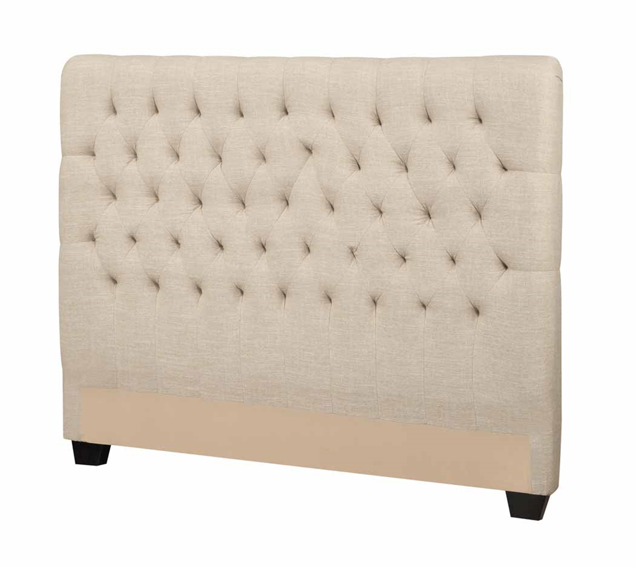 Chloe Oatmeal Upholstered Queen Headboard - Click Image to Close