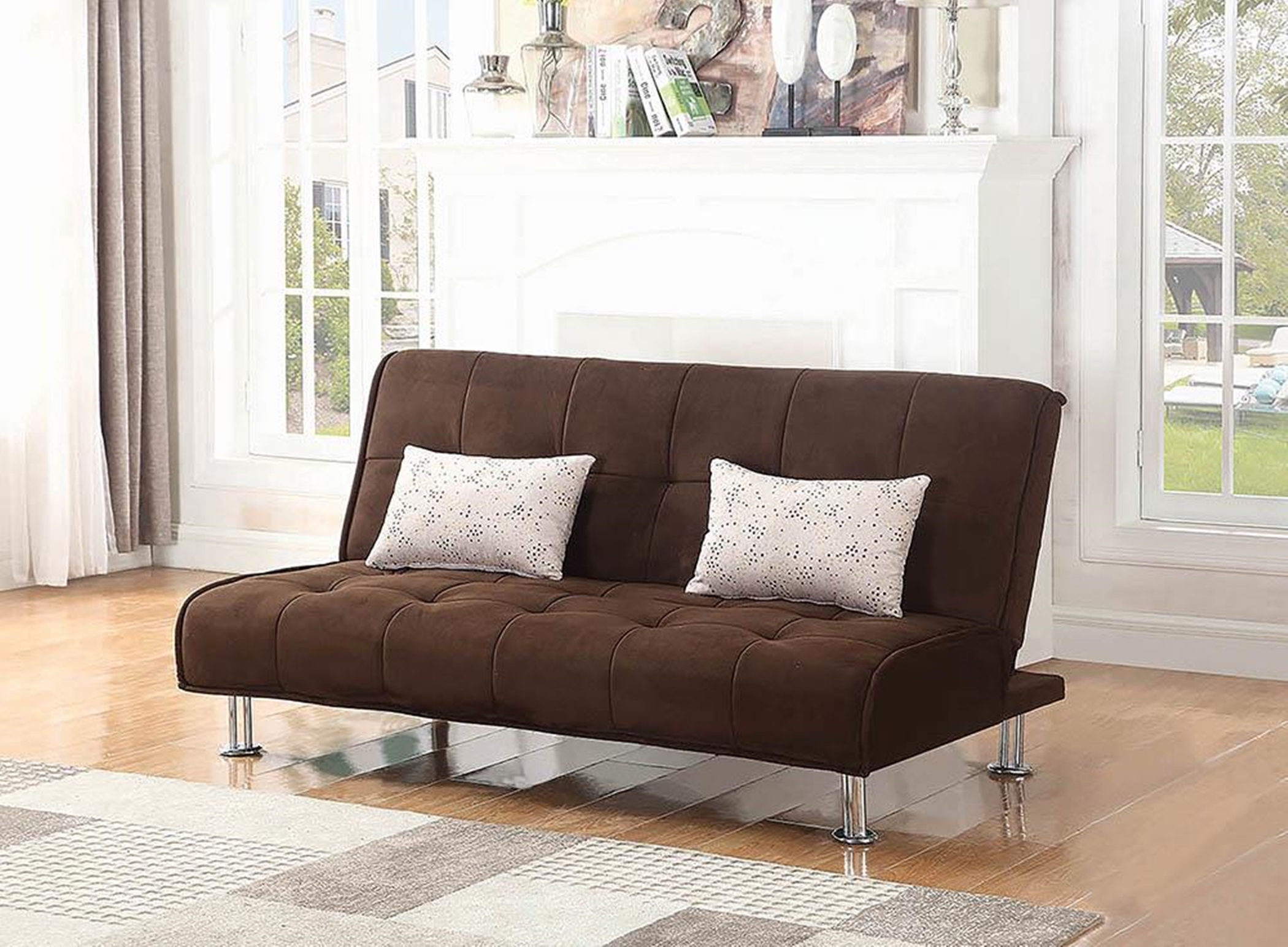 Ellwood Transitional Brown Sofa Bed - Click Image to Close