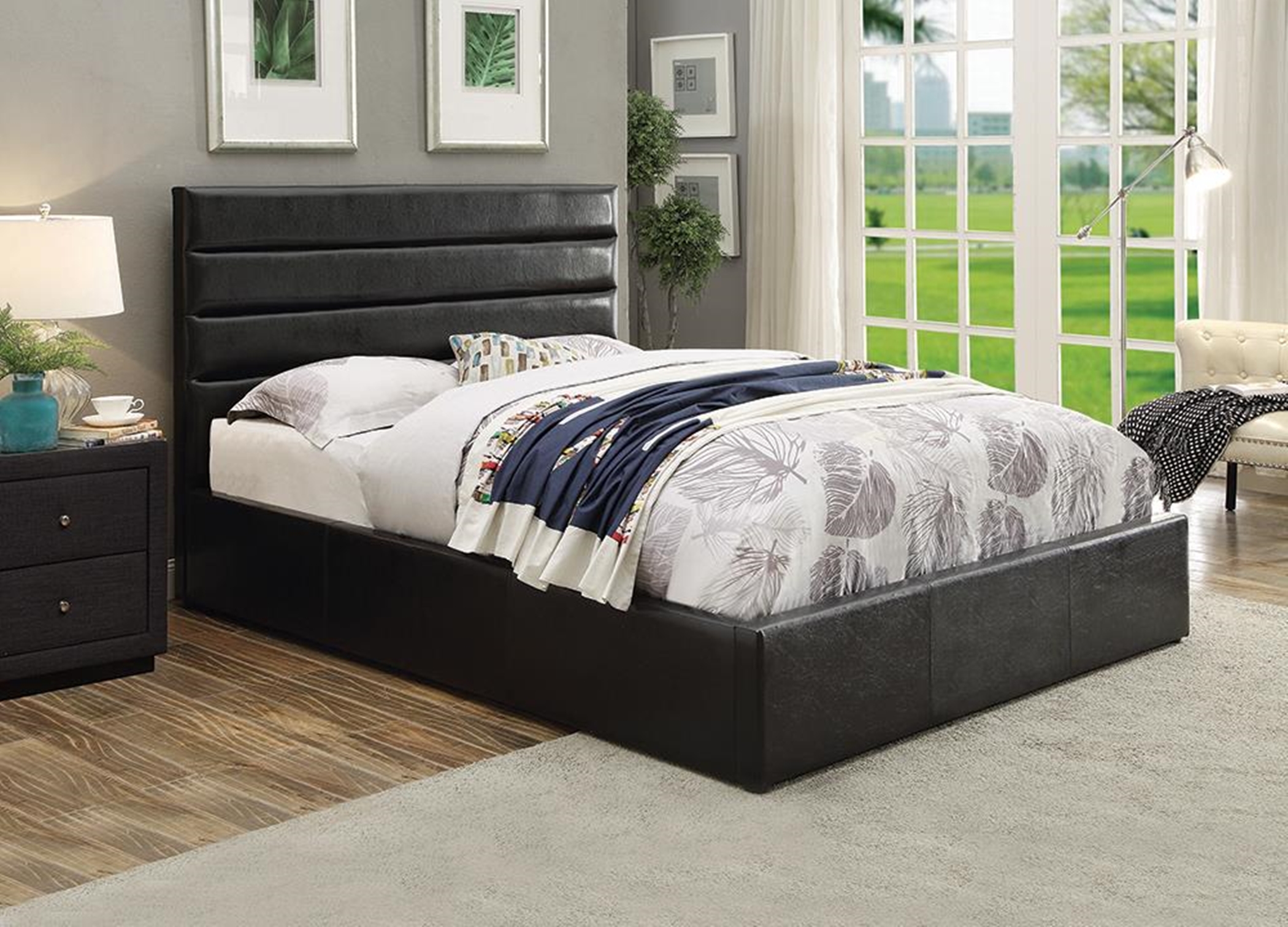 Riverbend Casual Black Full Storage Bed - Click Image to Close