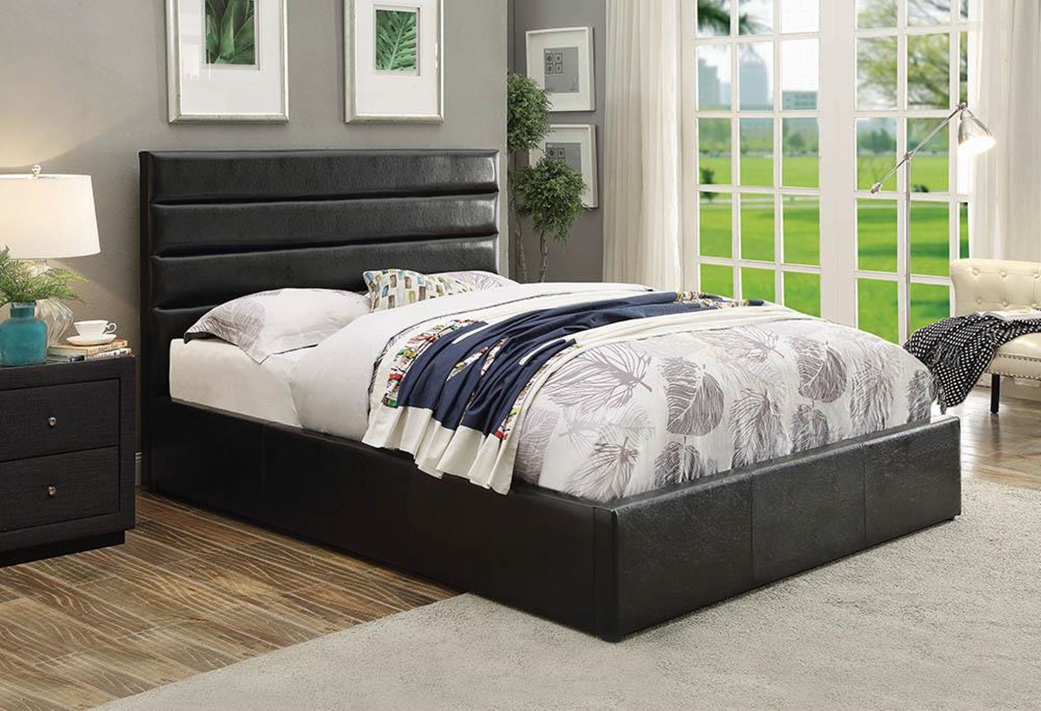 Riverbend Casual Black Cal. King Storage Bed - Click Image to Close