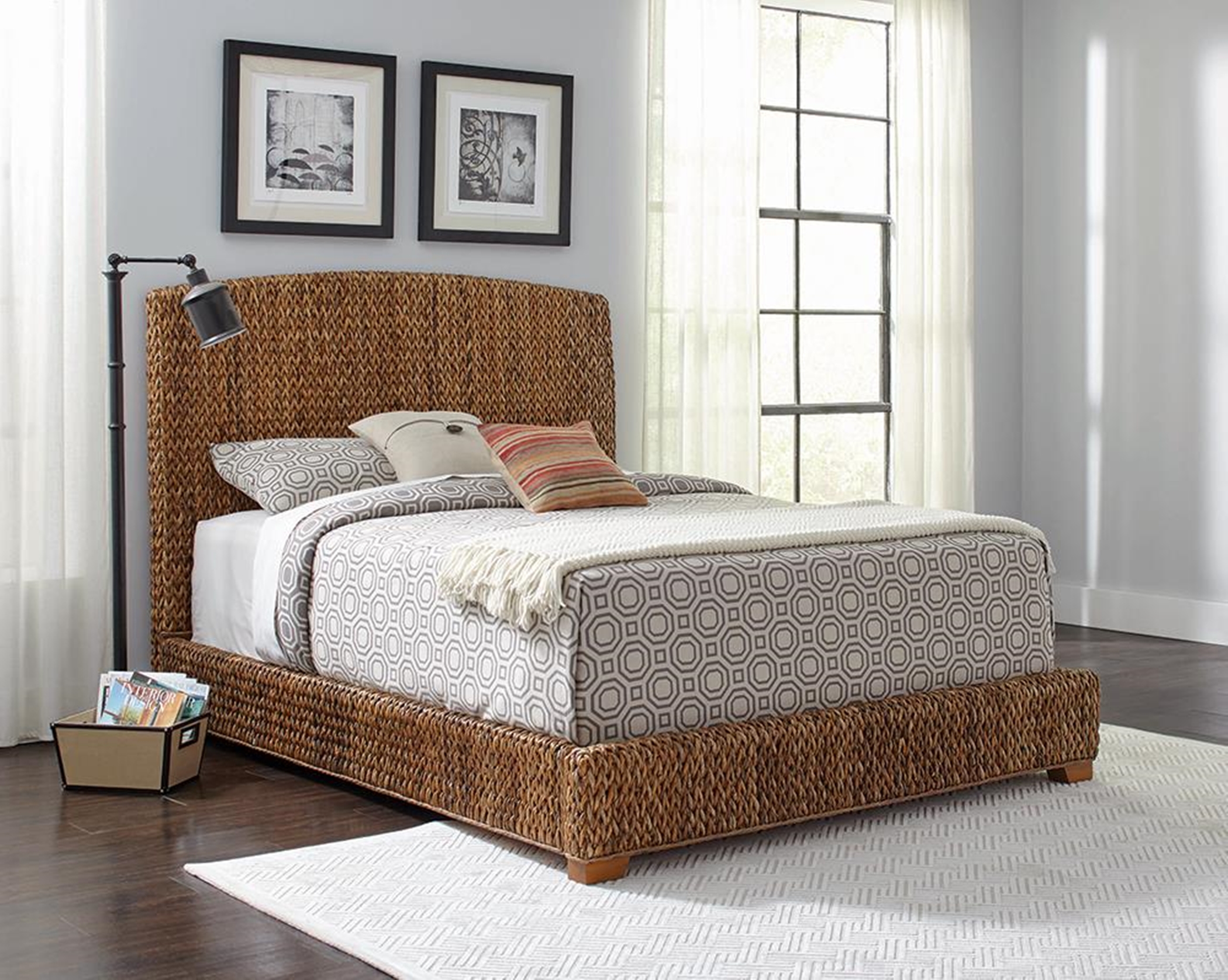 Laughton Rustic Brown Queen Bed - Click Image to Close