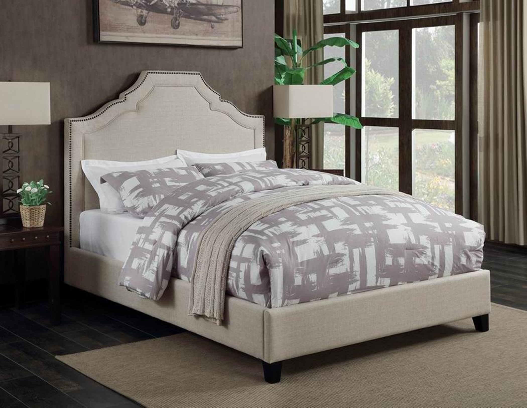 Oatmeal King Bed - Click Image to Close